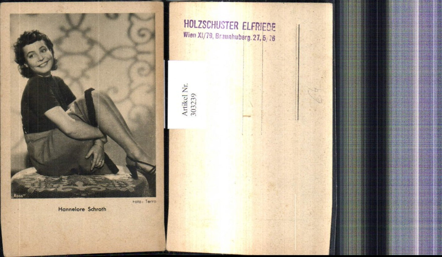 303239,Hannelore Schroth Schauspielerin pub Ross