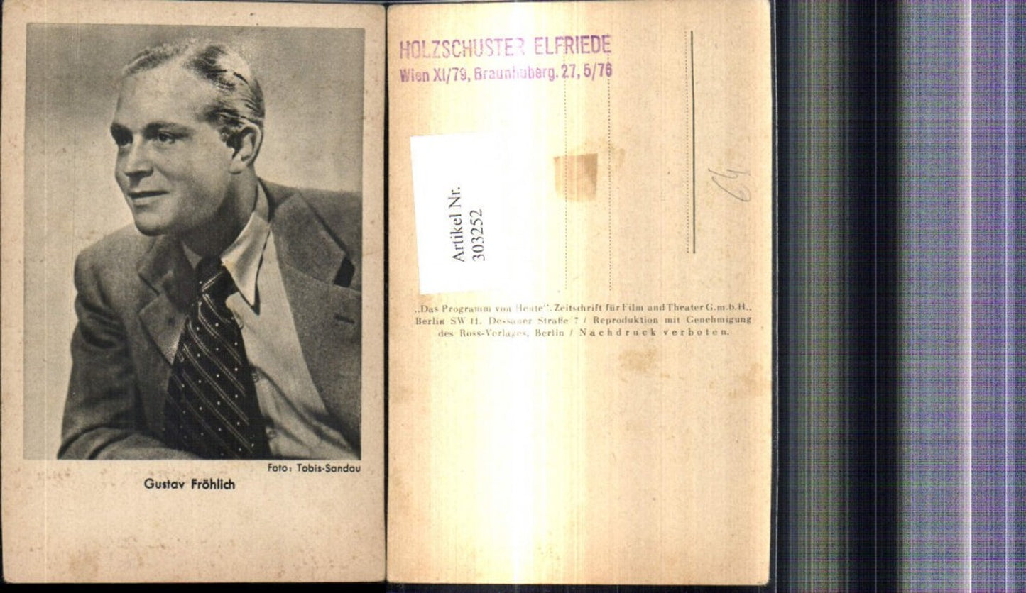 303252,Gustav Fröhlich Schauspieler pub Ross