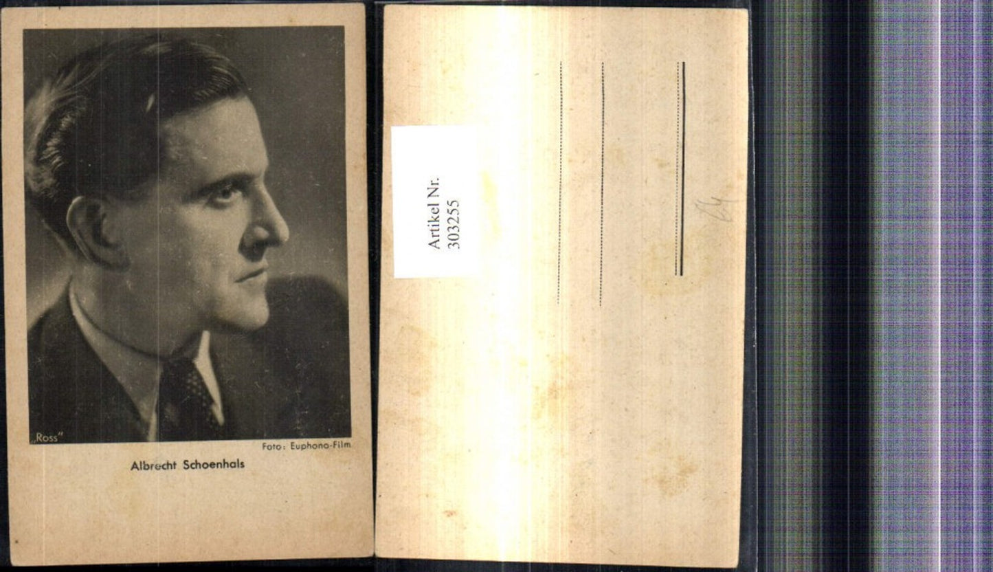 303255,Albrecht Schoenhals Schauspieler pub Ross