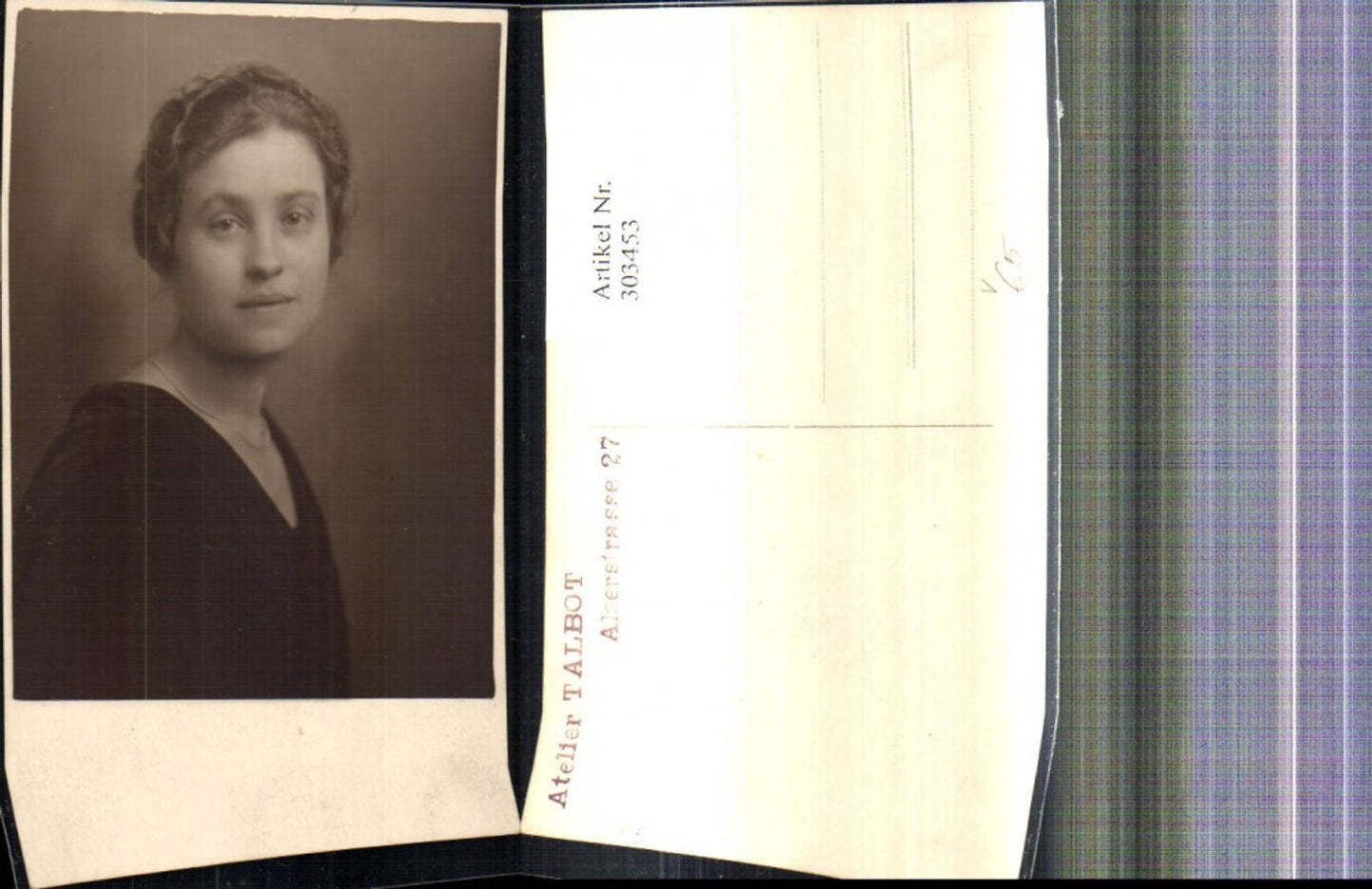 303453, Photo Ak Woman Portrait Necklace pub Atelier Talbot Vienna