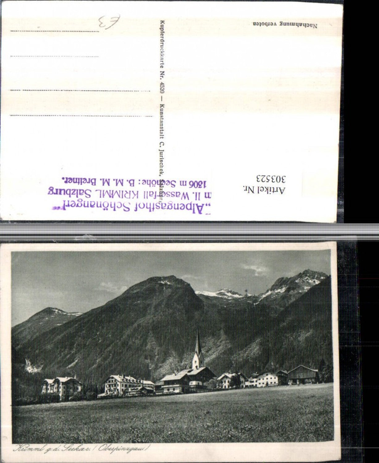 303523,Krimml Totale geg. Seekar im Oberpinzgau Bergkulisse