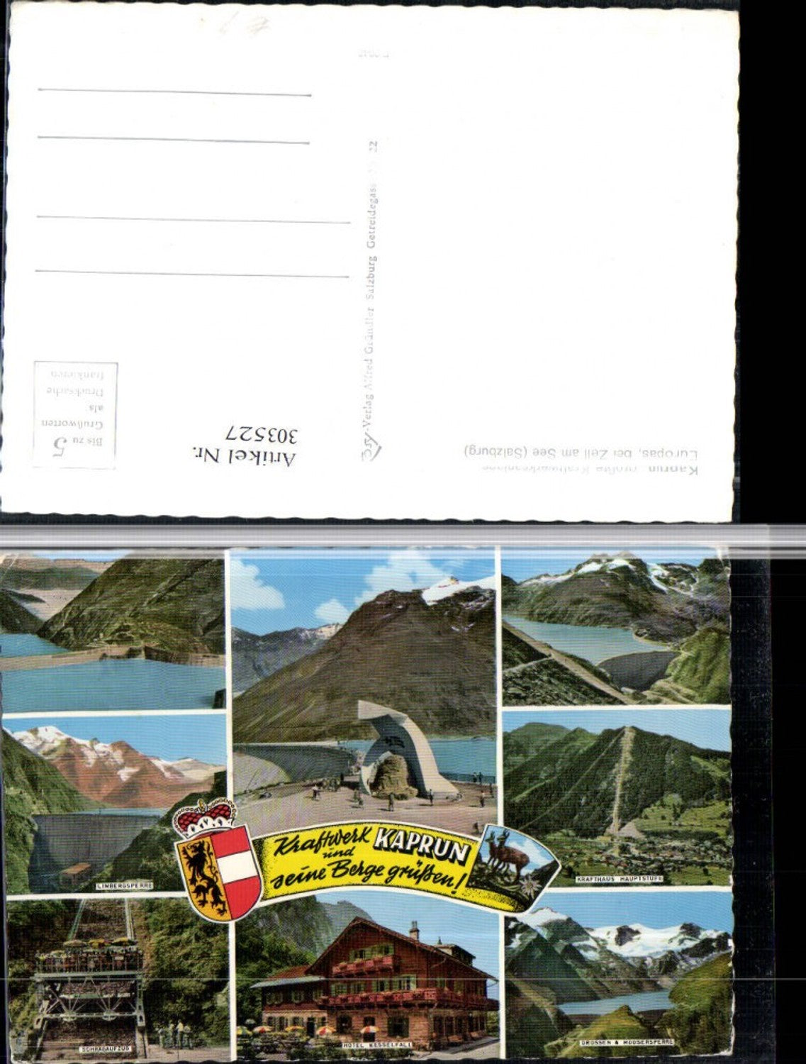 303527,Kaprun Kraftwerk Sperre Stausee Hotel Kesselfall Schrägaufzug Mehrbildkarte