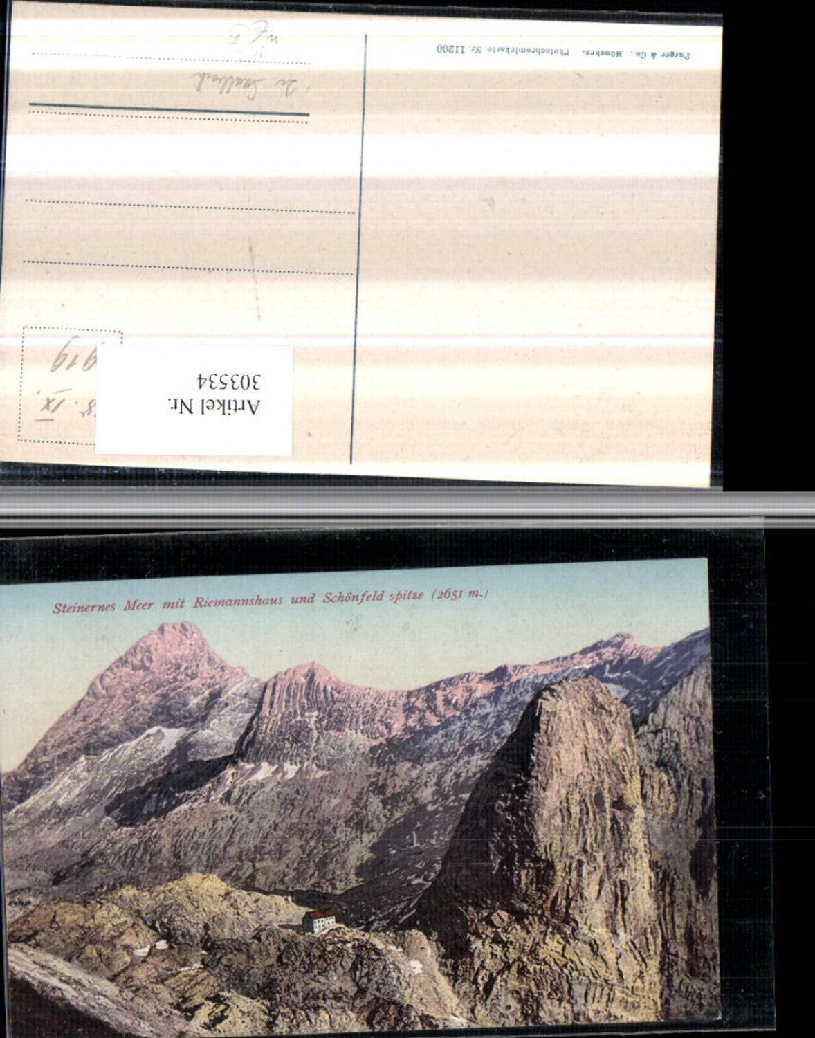 303534,Steinernes Meer m. Riemannshaus u. Schönfeldspitze b. Saalbach pub Purger & Co 11200