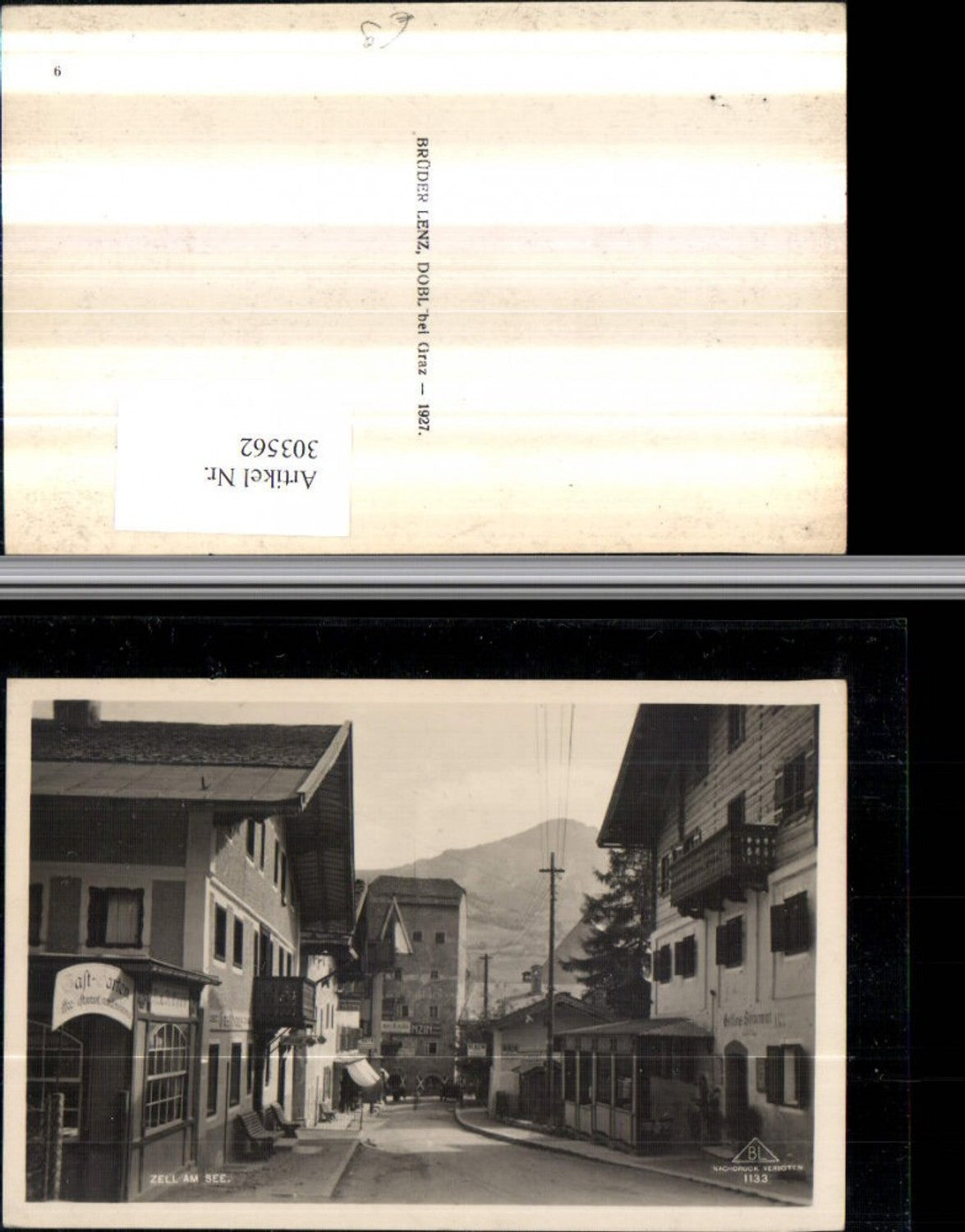 303562,Zell am See Straßenansicht Gasthaus Friseur