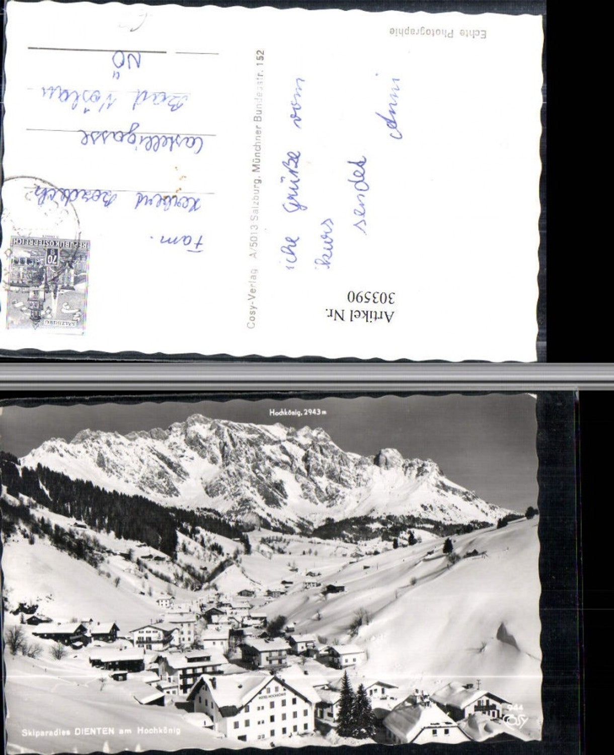 303590,Dienten am Hochkönig Totale Bergkulisse Winterbild