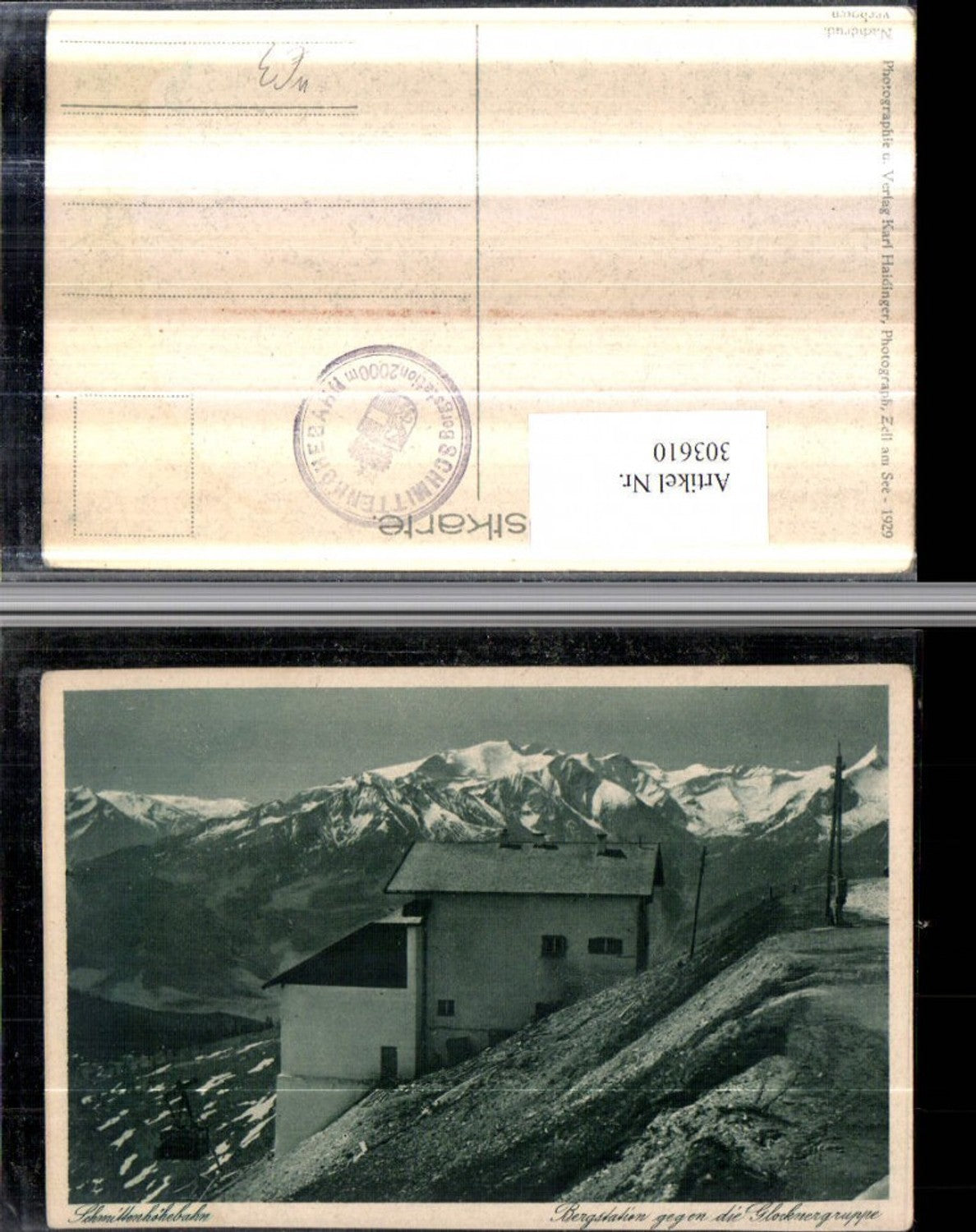 303610,Schmittenhöhe Bergstation geg. Glocknergruppe Bergkulisse b. Zell am See