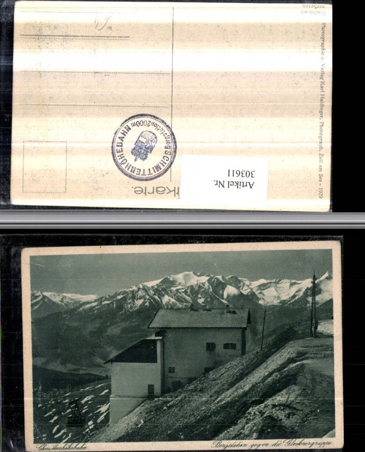 303611,Schmittenhöhe Bergstation geg. Glocknergruppe Bergkulisse b. Zell am See