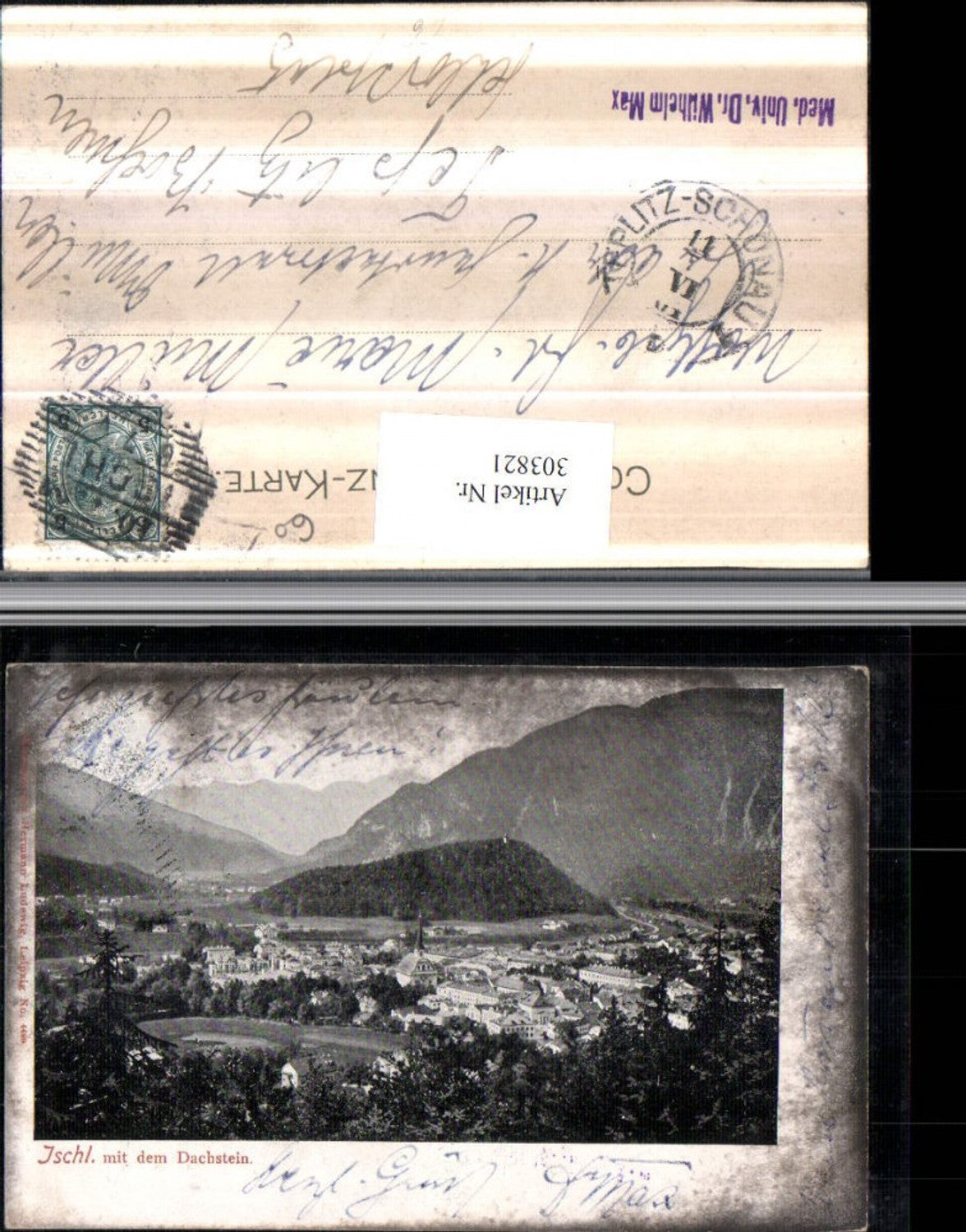 303821,Bad Ischl Totale m. Dachstein Bergkulisse