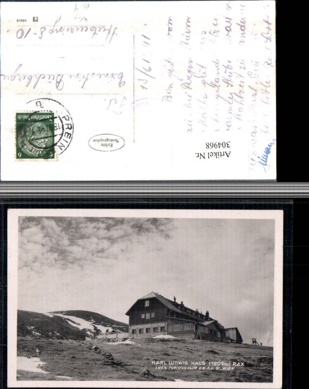 304968,Rax Karl Ludwig-Haus Berghütte b. Prein