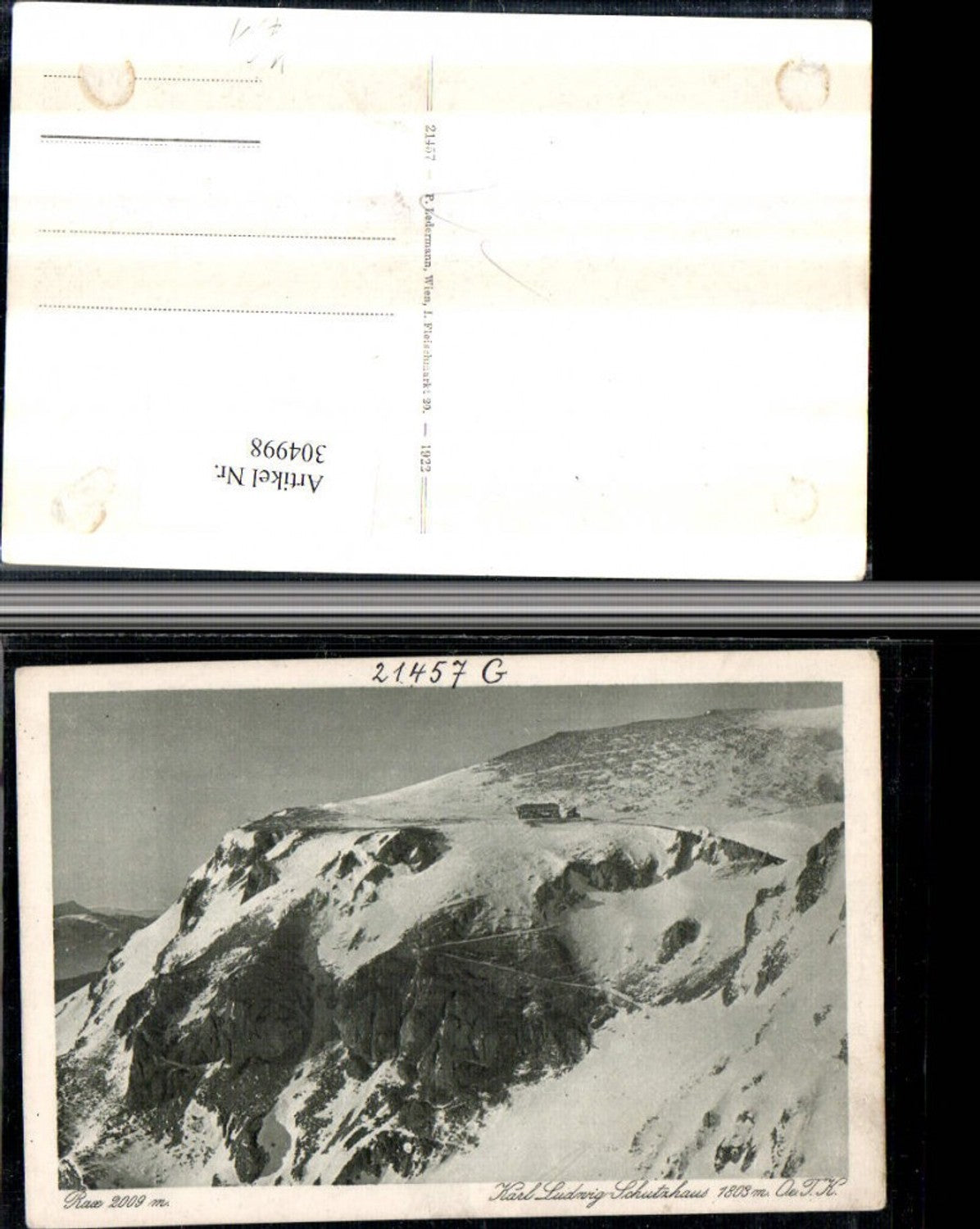 304998,Rax Karl Ludwig-Schutzhaus Berghütte b. Prein Winterbild