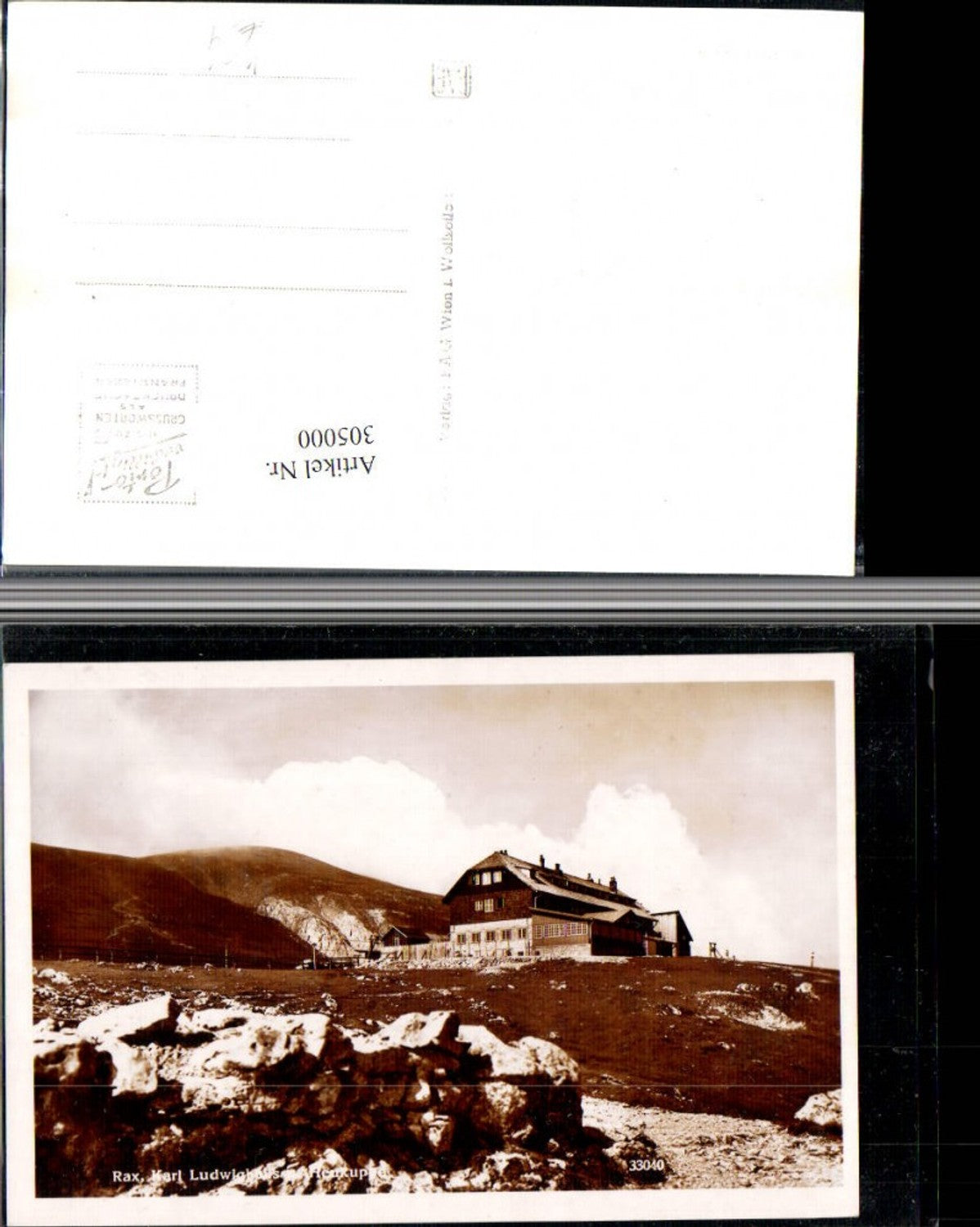 305000,Rax Karl Ludwig-Haus Berghütte m. Heukuppe b. Prein