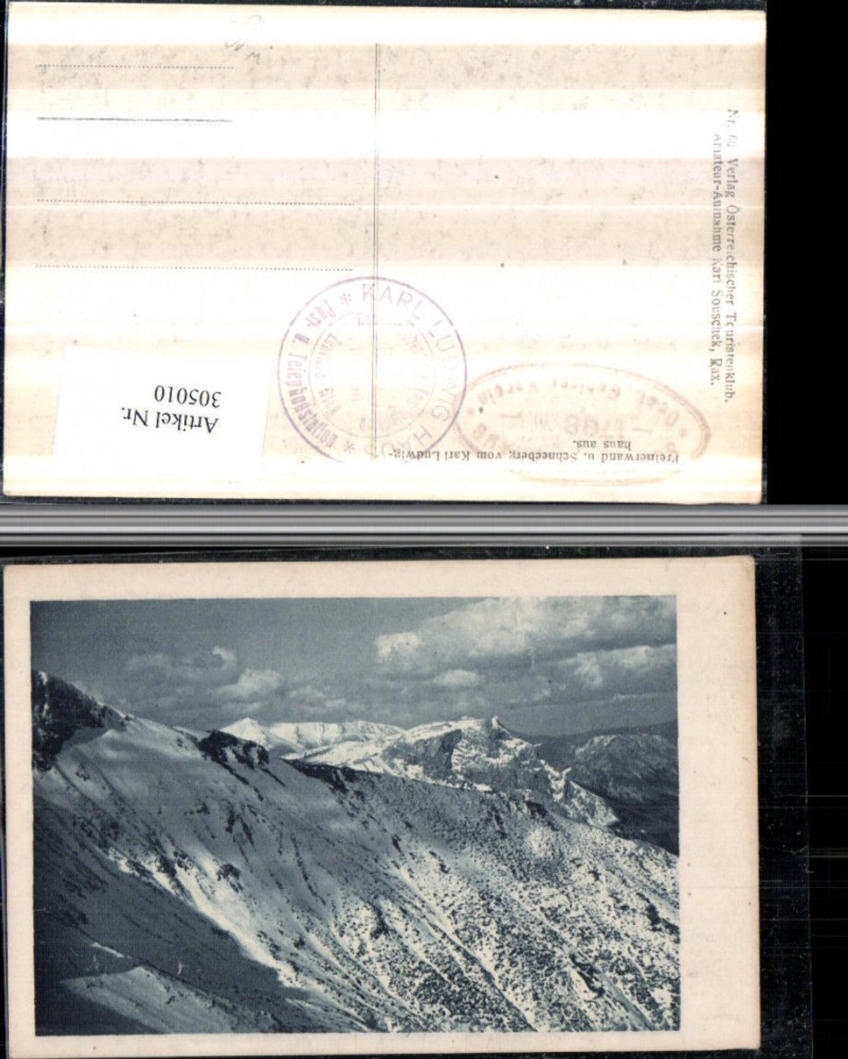 305010,Schneeberg u. Preinerwand vom Karl Ludwig-Haus b. Prein Bergkulisse
