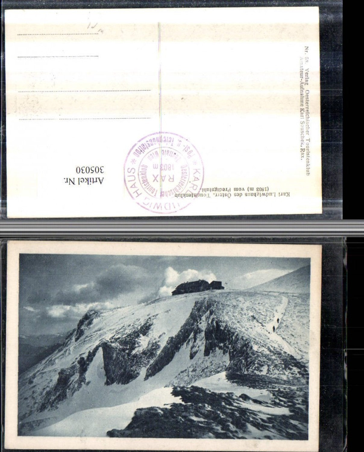 305030,Karl Ludwig-Haus Berghütte vom Predigtstuhl b. Prein