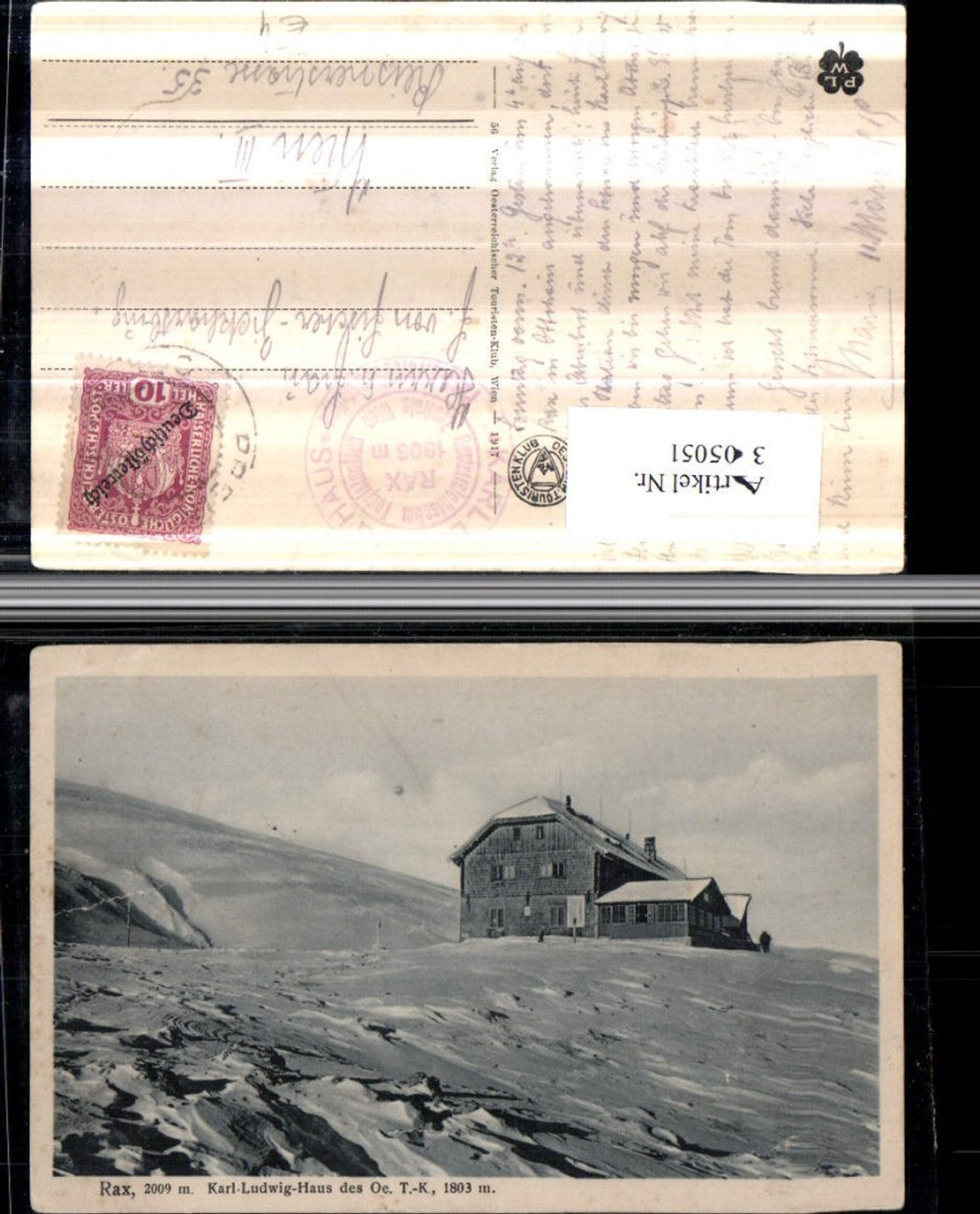 305051,Rax Karl Ludwig-Haus Berghütte b. Prein Winterbild