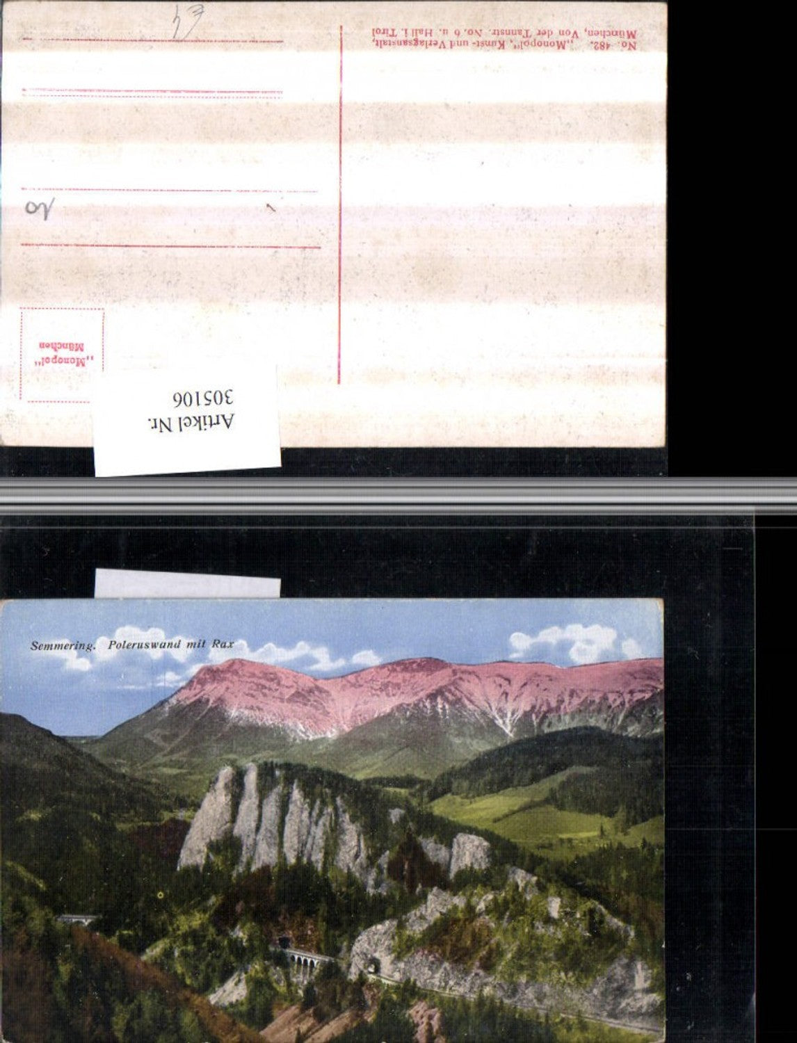 305106,Semmering Polleroswand Viadukt m. Rax Bergkulisse