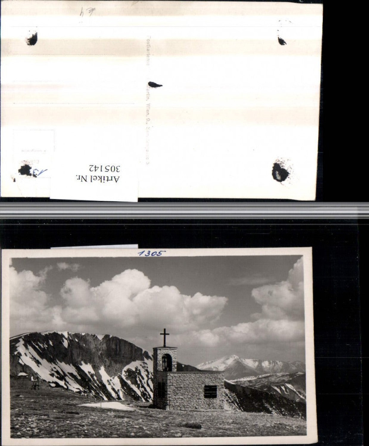 305142,Kirche auf d. Rax beim Karl Ludwig-Haus b. Prein Bergkulisse