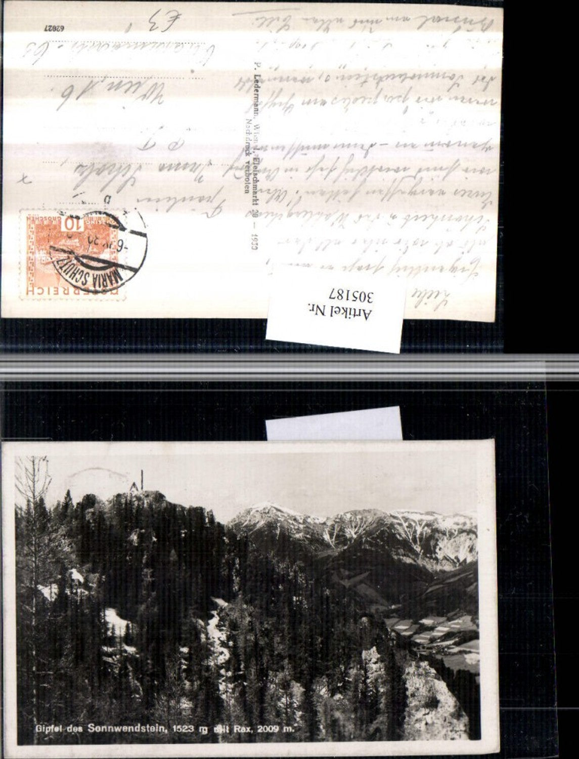 305187,Gipfel des Sonnwendstein b. Semmering m. Rax Bergkulisse