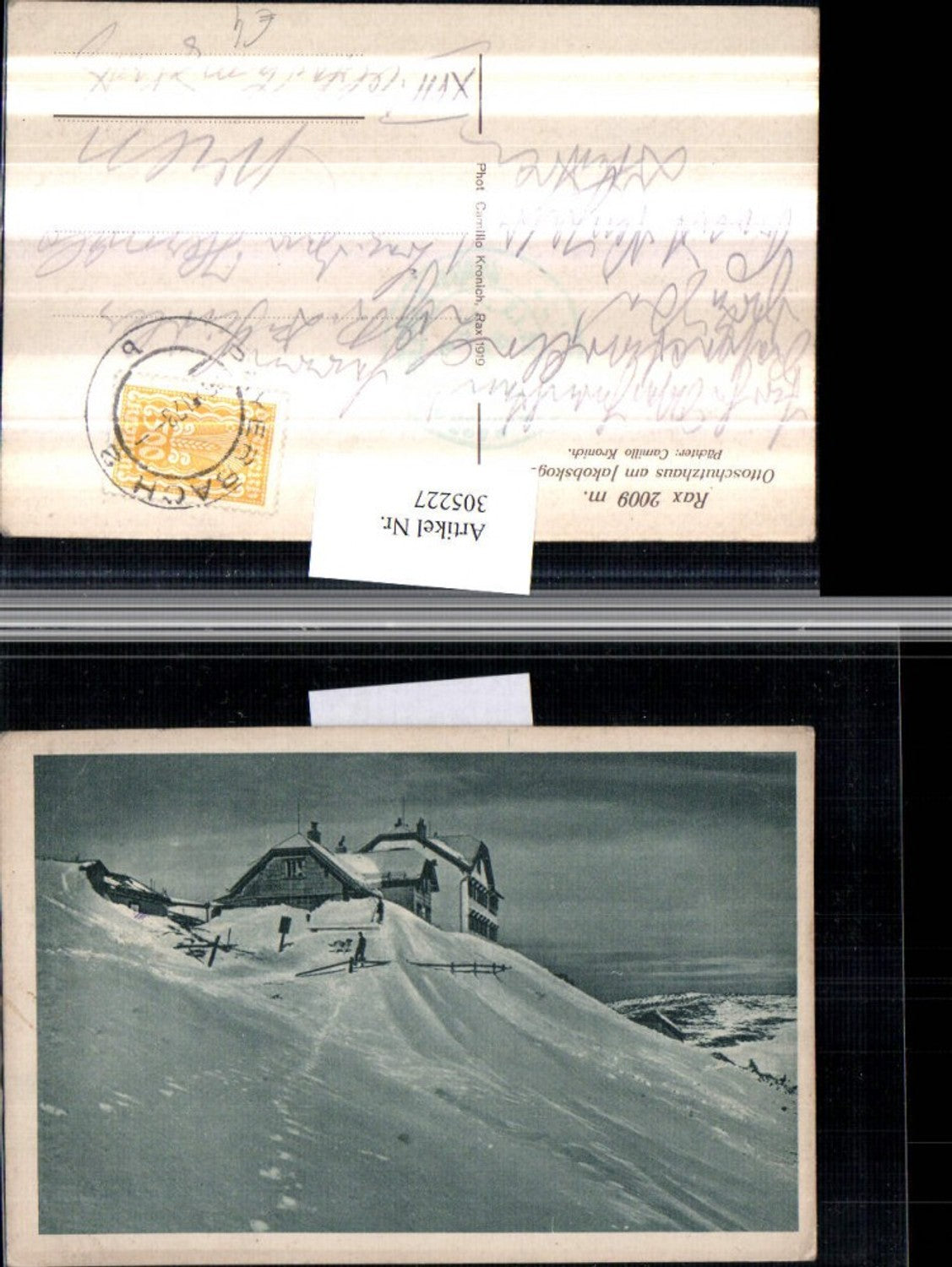 305227,Rax Otto-Schutzhaus Berghütte am Jakobskogel b. Reichenau Winterbild