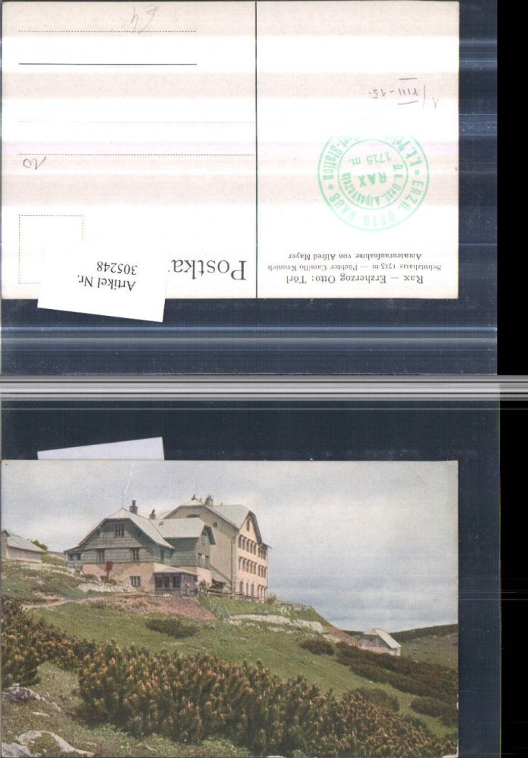 305248,Rax Erzherzog Otto Schutzhaus Berghütte b. Reichenau