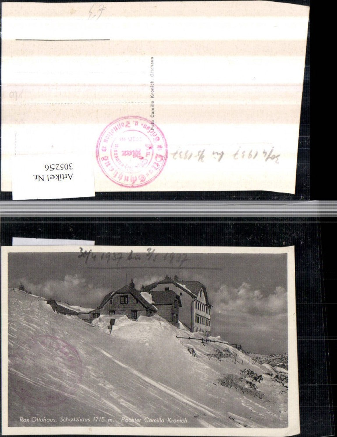 305256,Rax Ottohaus Schutzhaus Berghütte b. Reichenau Winterbild