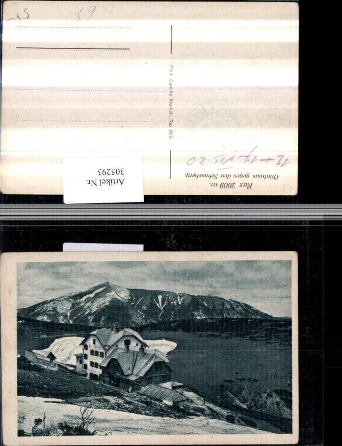 305293,Rax Ottohaus Berghütte geg. Schneeberg Bergkulisse b. Reichenau