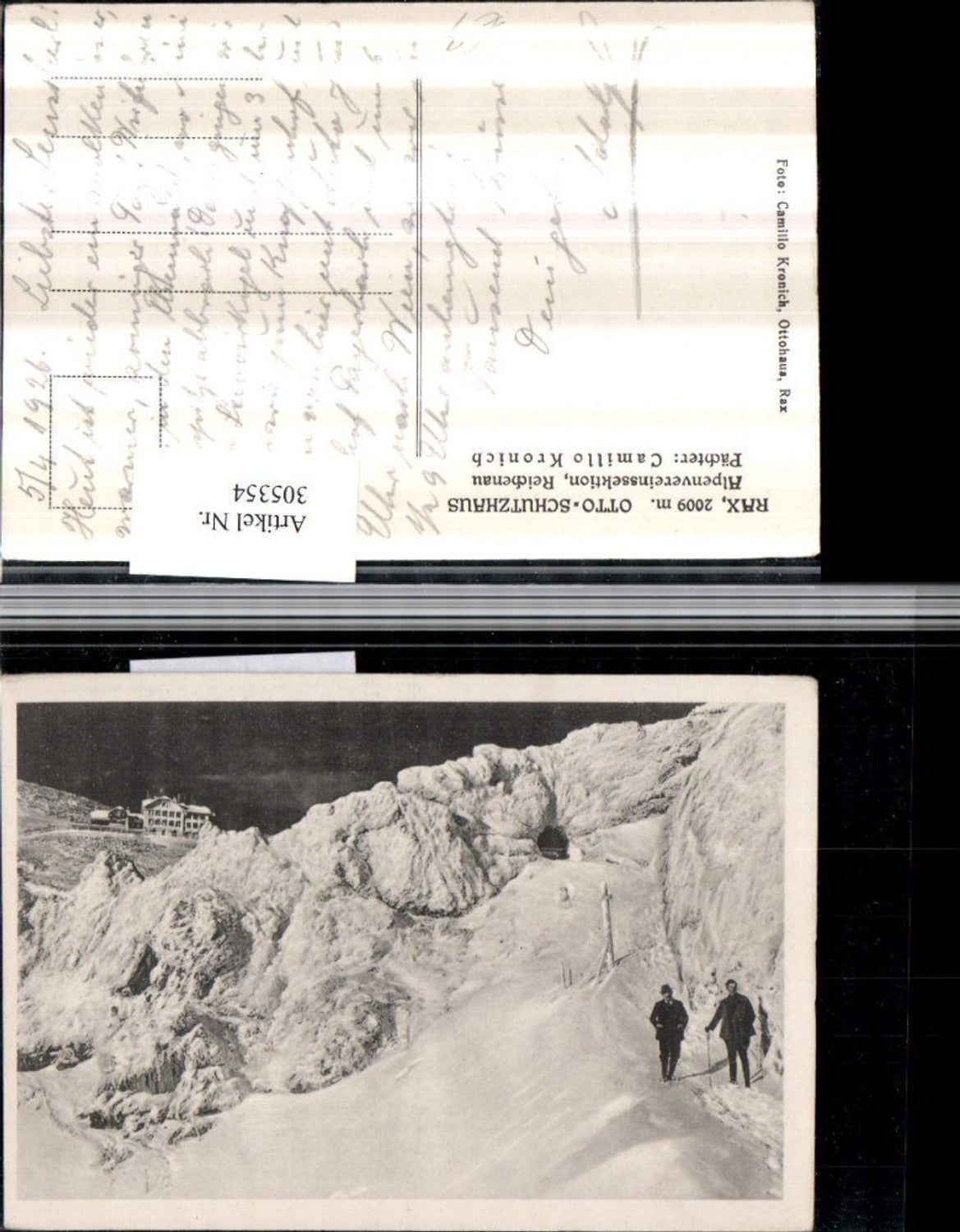 305354,Rax Otto-Schutzhaus Berghütte b. Reichenau Törlweg Winterbild
