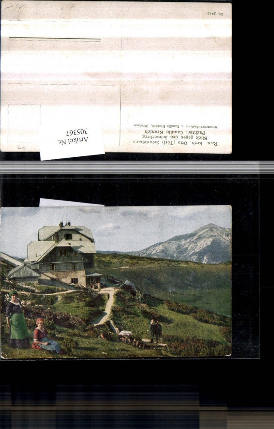 305367,Rax Erzherzog Otto-Schutzhaus Berghütte geg. Schneeberg b. Reichenau Bergkulisse