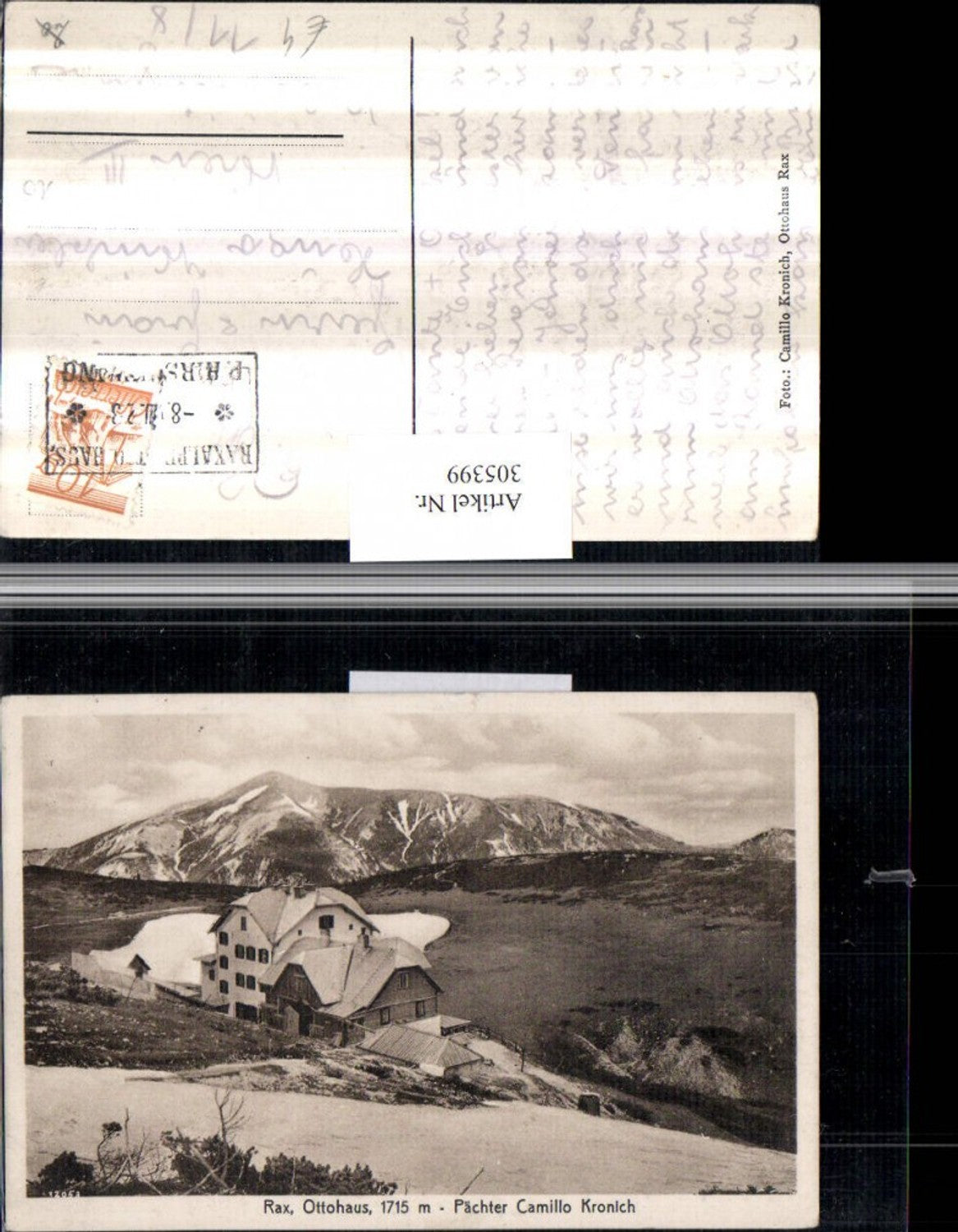 305399,Rax Ottohaus Berghütte b. Reichenau Bergkulisse
