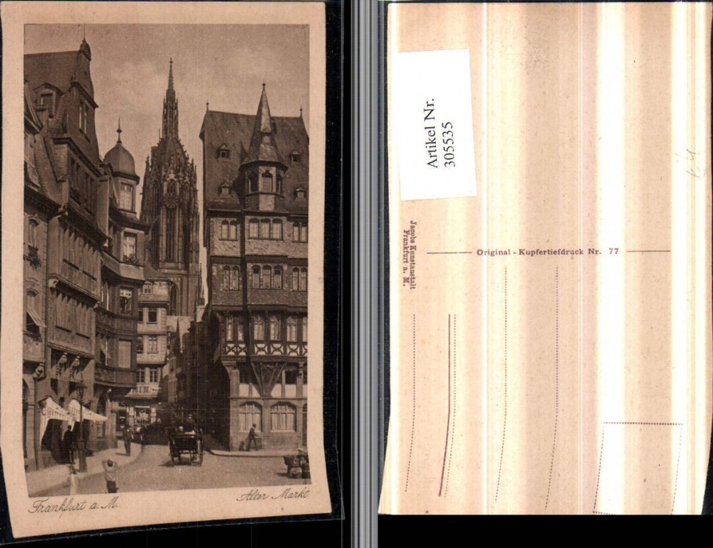 305535,Frankfurt am Main Alter Markt Straßenansicht Kirchenturm