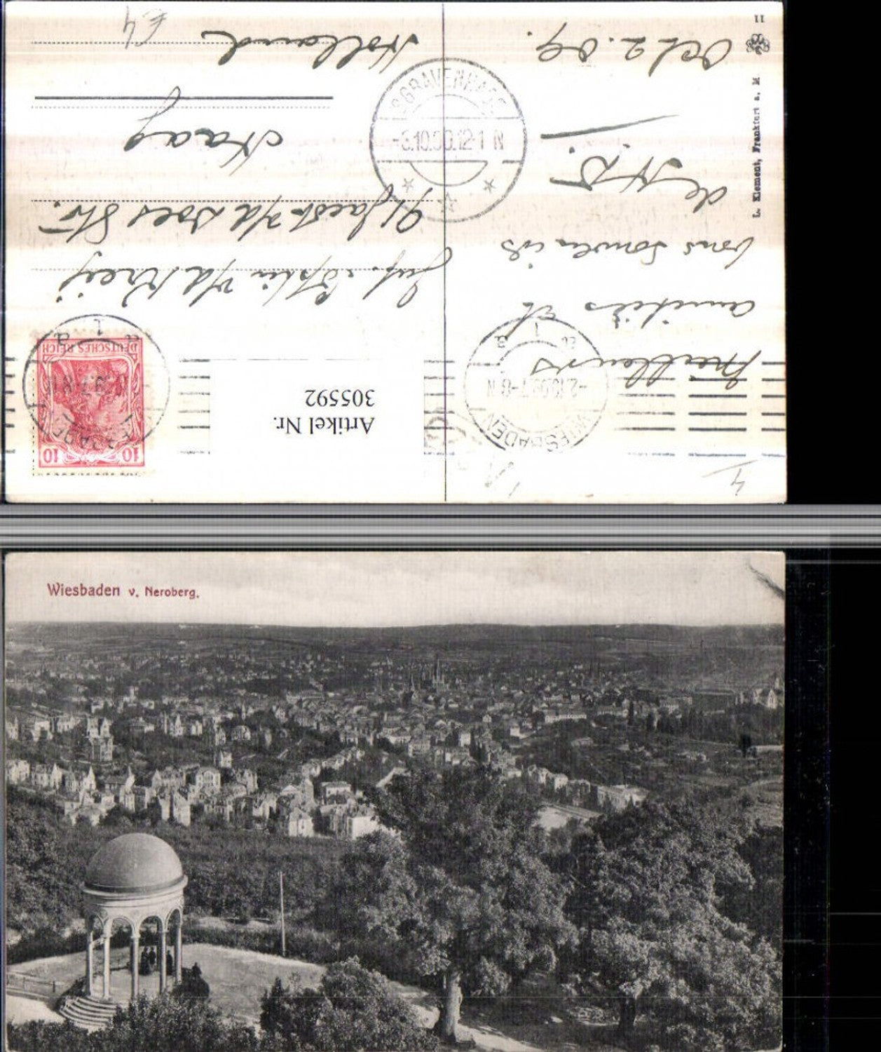 305592,Wiesbaden Totale vom Neroberg Tempel