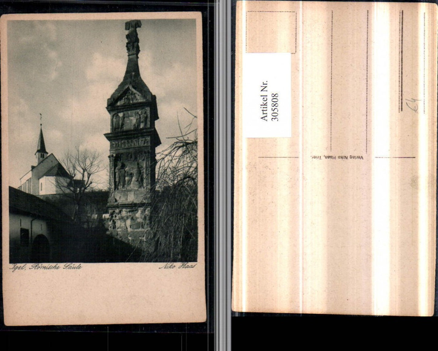 305808,Igel Römische Säule m. Kirche