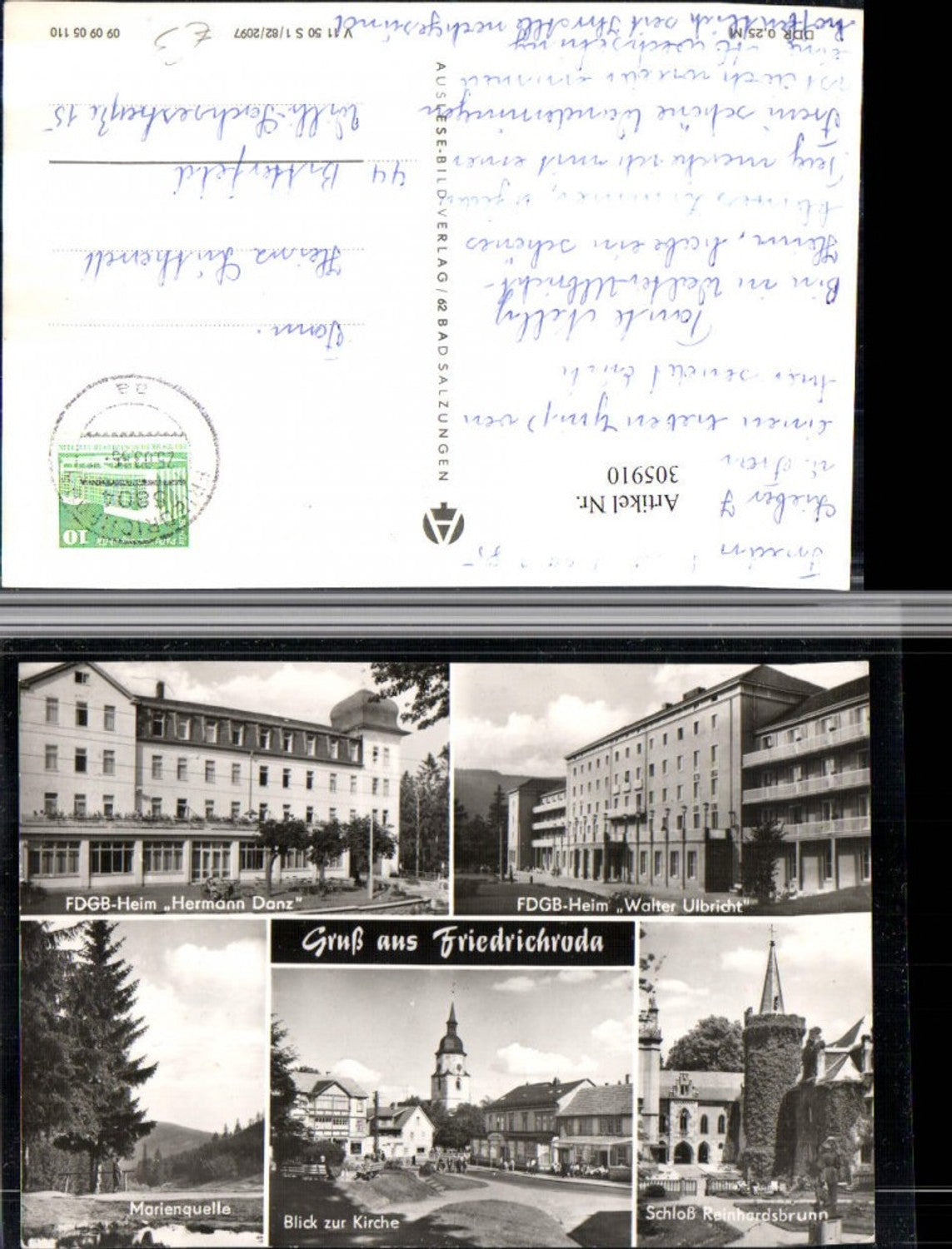 305910, Friedrichroda, Reinhardsbrunn Castle, Church, FDGB Home, Hermann Danz and Walter Ulbricht