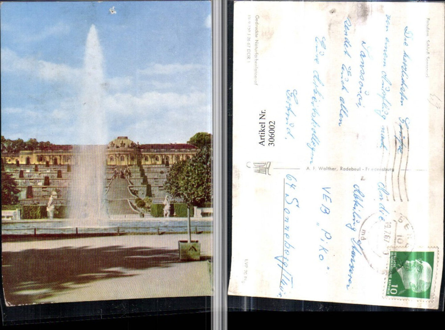 306002, Potsdam Sanssouci Palace Terrace Fountain