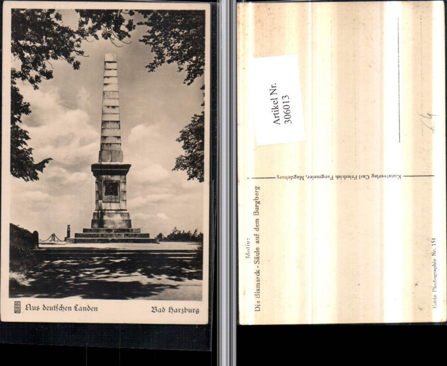 306013,Bad Harzburg Bismarck-Säule auf dem Burgberg pub Carl Friedrich 154