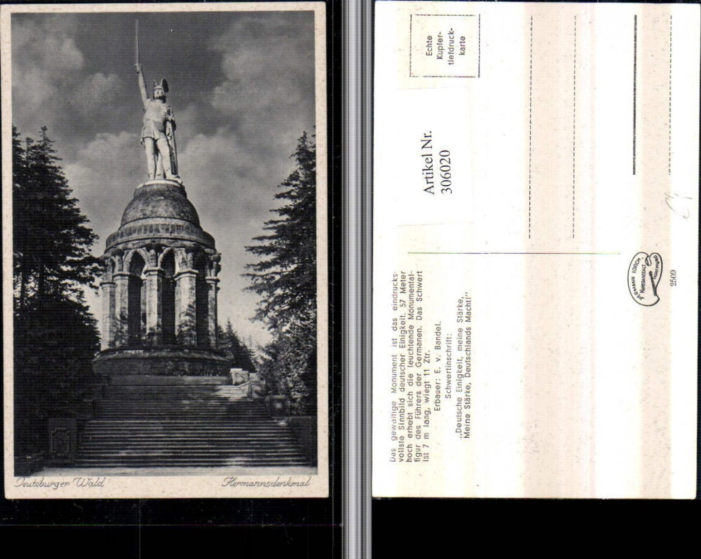 306020,Teutoburger Wald Hermannsdenkmal b. Detmold