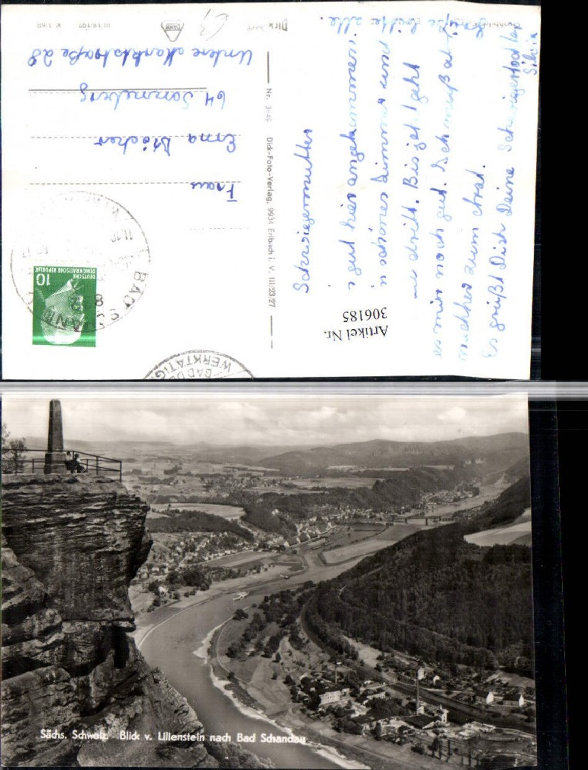 306185,Sächsische Schweiz Blick vom Lilienstein nach Bad Schandau