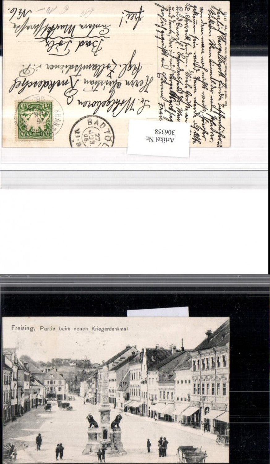 306358,Freising Kriegerdenkmal Geschäfte Straßenansicht Gasthof zum Furtnerbräu