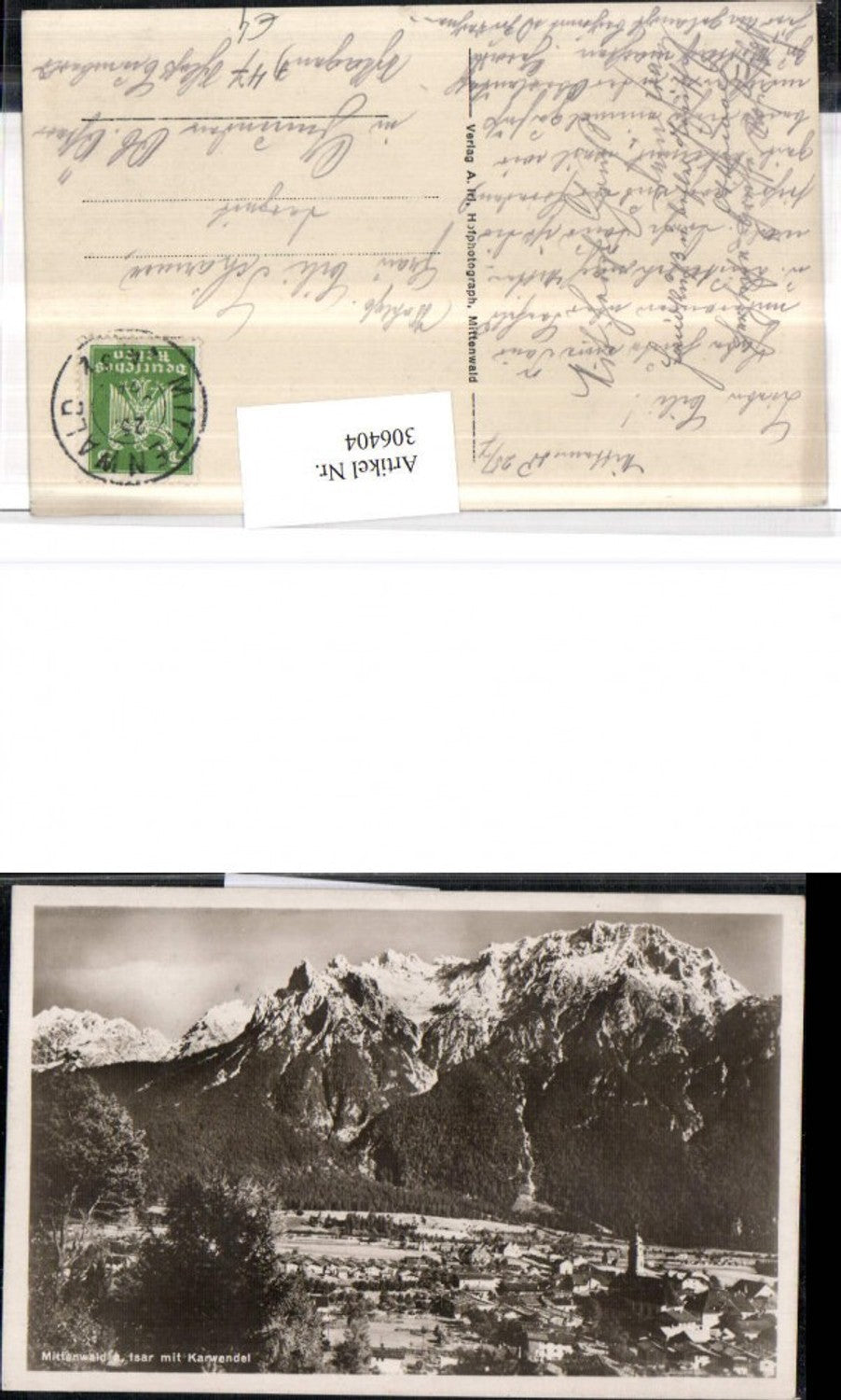 306404,Mittenwald Totale m. Karwendel Bergkulisse
