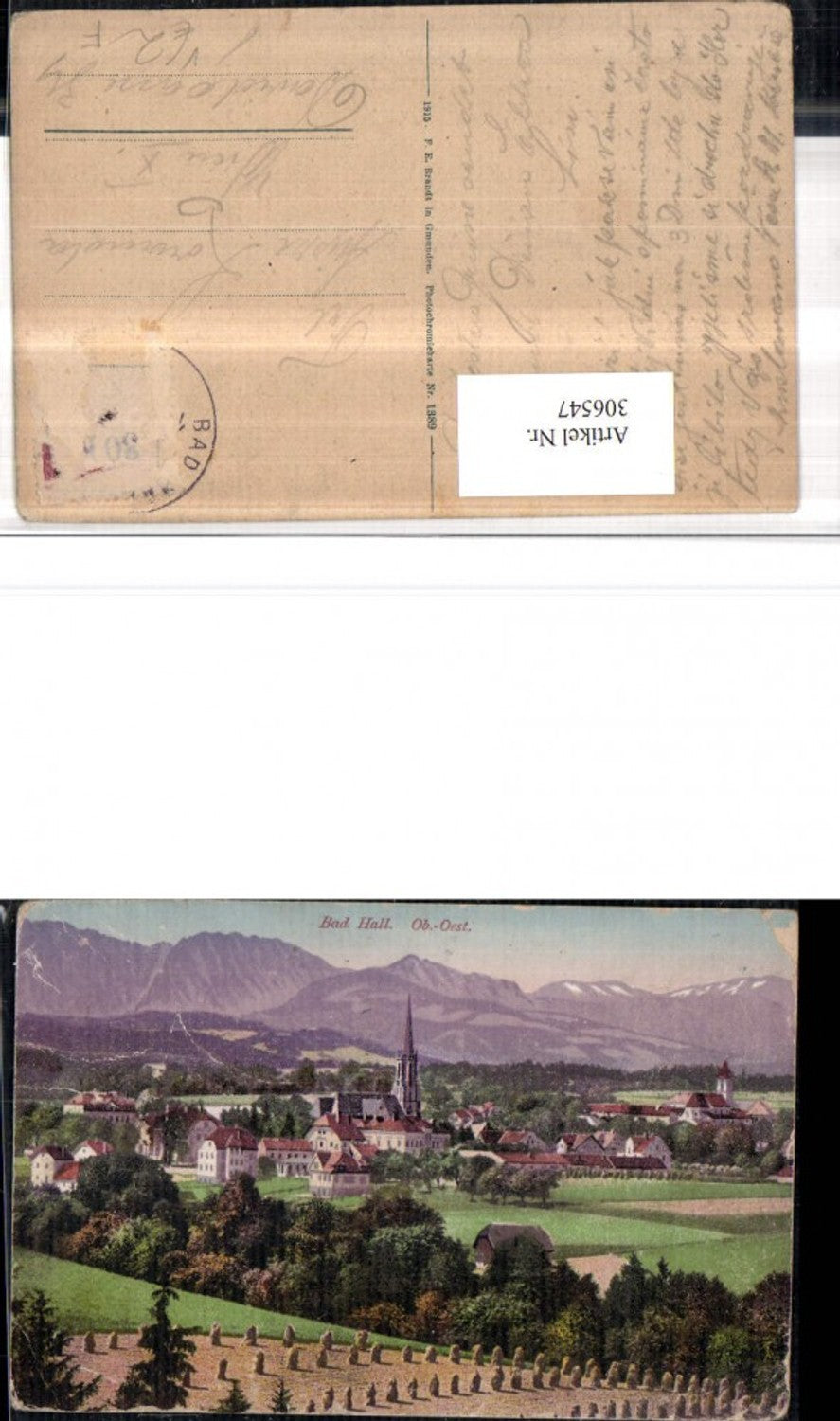 306547,Bad Hall Totale Bergkulisse pub F. E. Brandt 1389