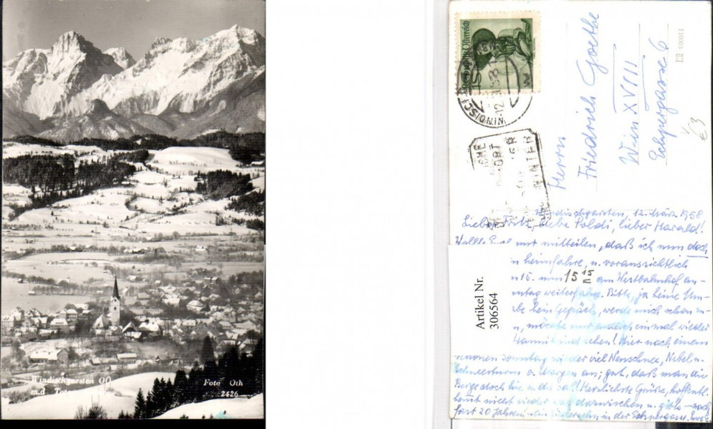 306564,Windischgarsten Totale Bergkulisse Winterbild pub Foto Oth 2426