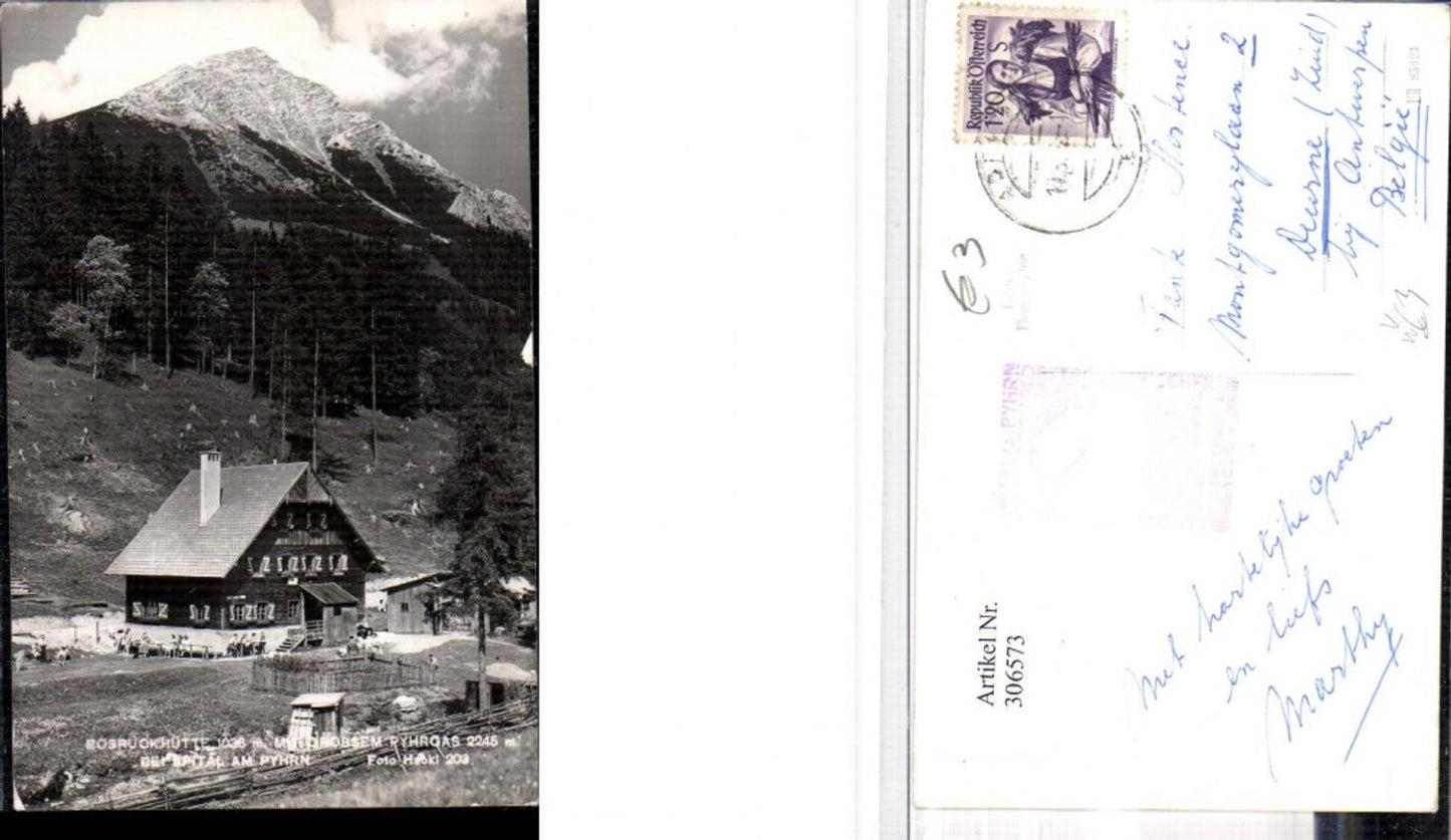 306573,Bosruckhütte m. Großem Pyhrgas b. Spital am Pyhrn Bergkulisse pub Foto Hackl 203