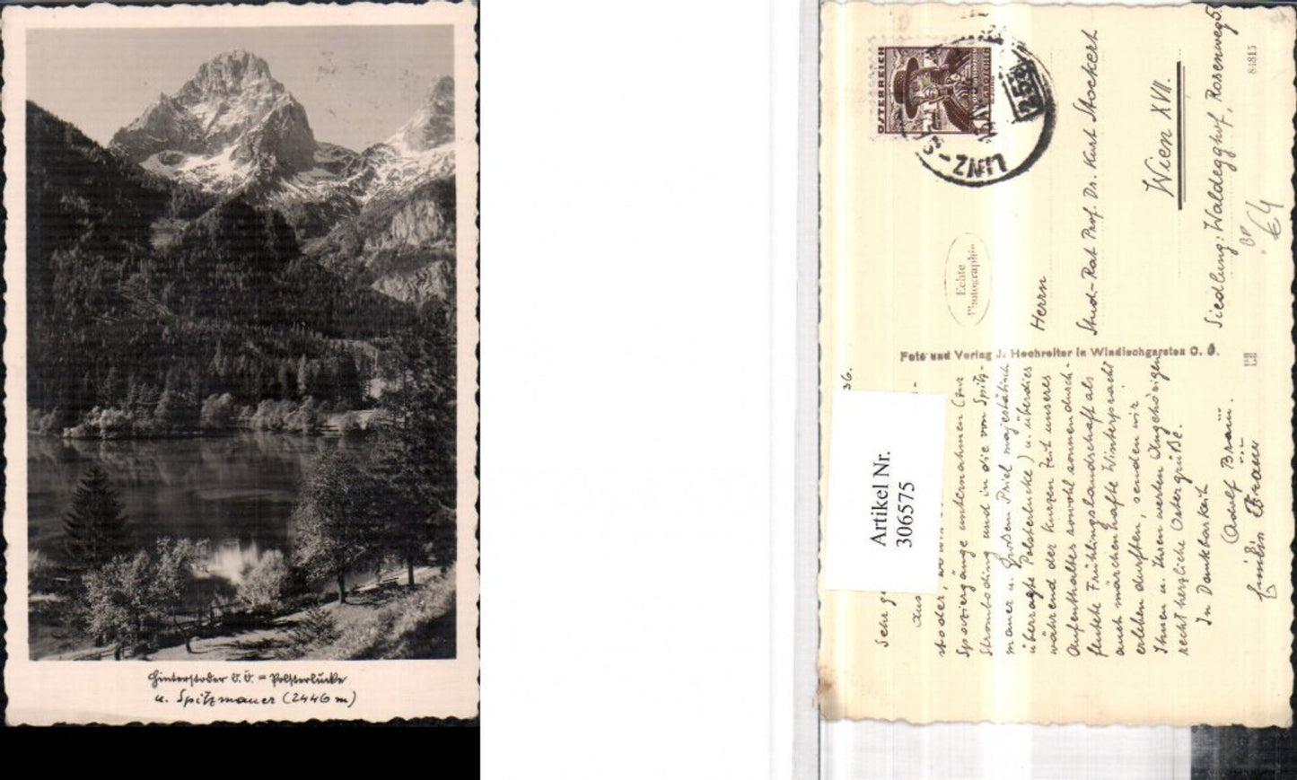 306575,Hinterstoder Polsterlucke u. Spitzmauer Bergkulisse Bahnpost Zug 253