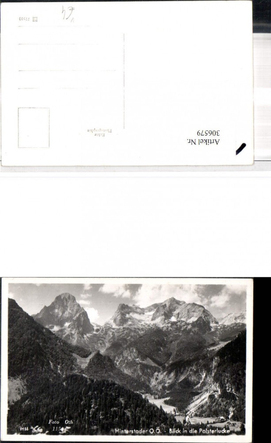 306579,Hinterstoder Blick in d. Polsterlucke Bergkulisse pub Foto Oth 1156