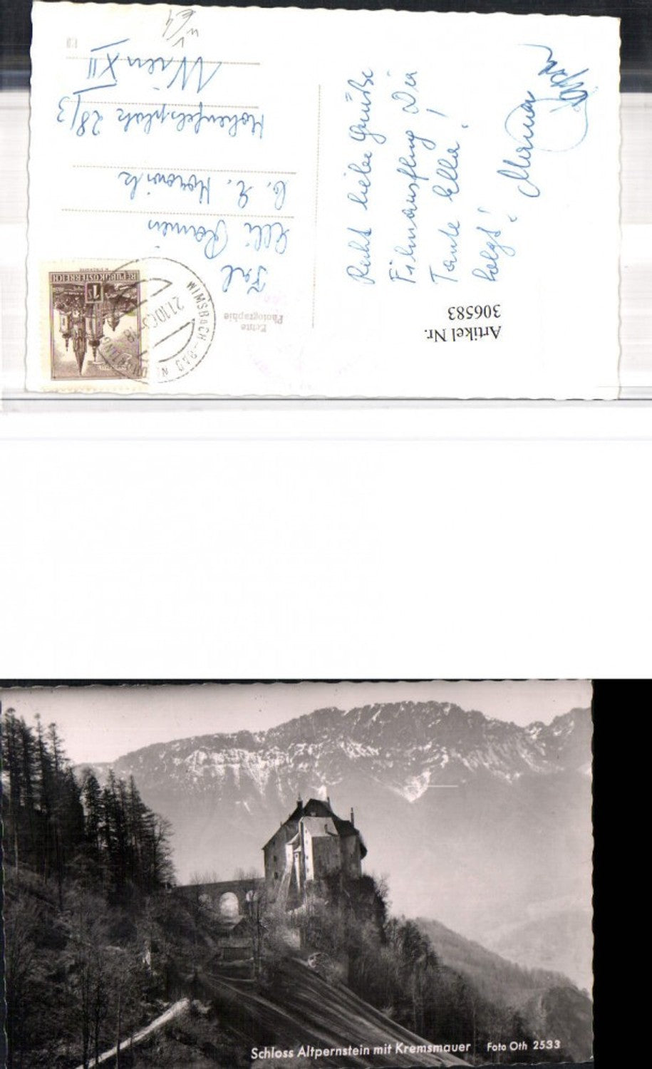 306583,Schloss Altpernstein b. Micheldorf m. Kremsmauer Bergkulisse pub Foto Oth 2533