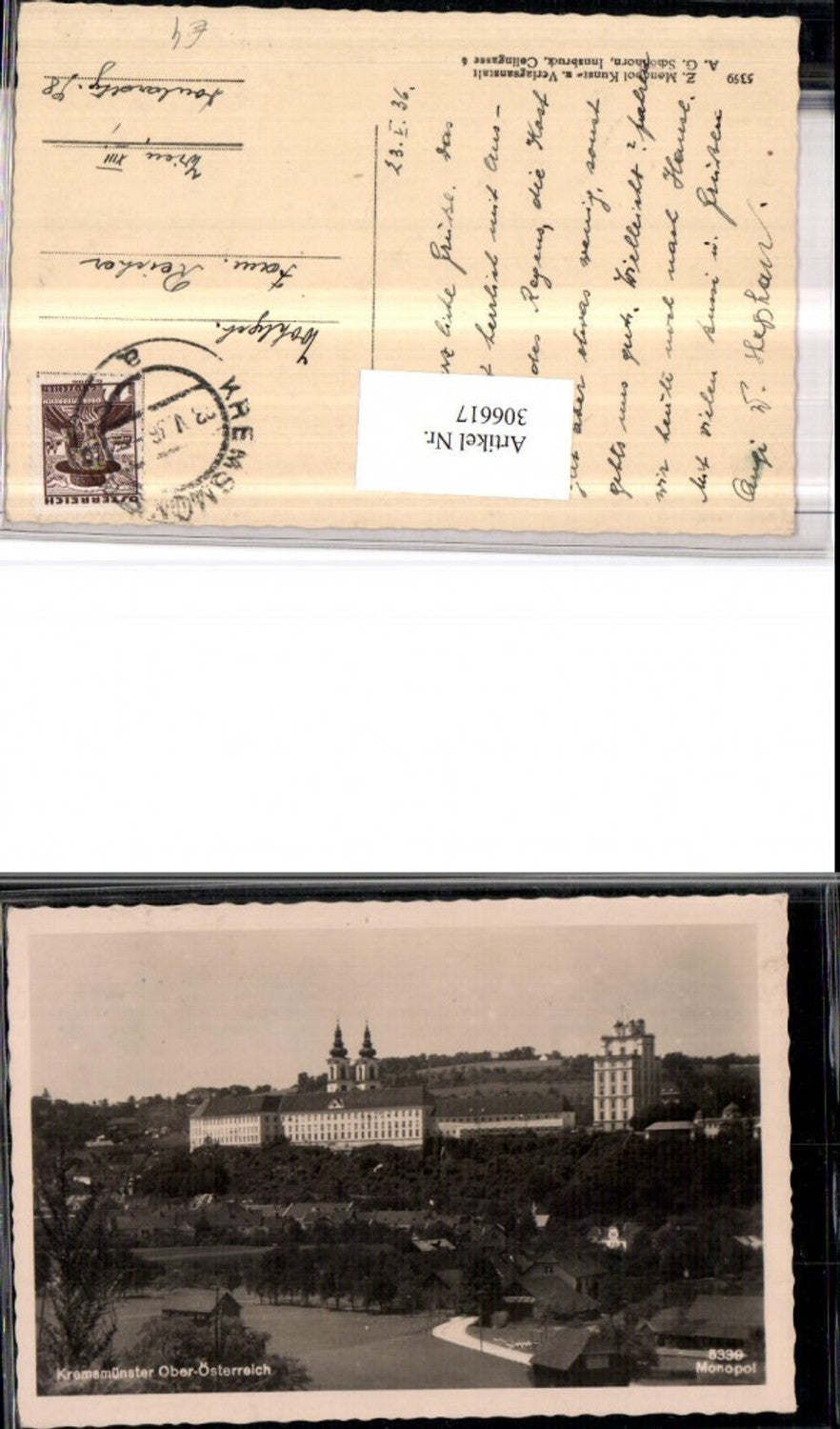 306617,Kremsmünster Teilansicht m. Stift