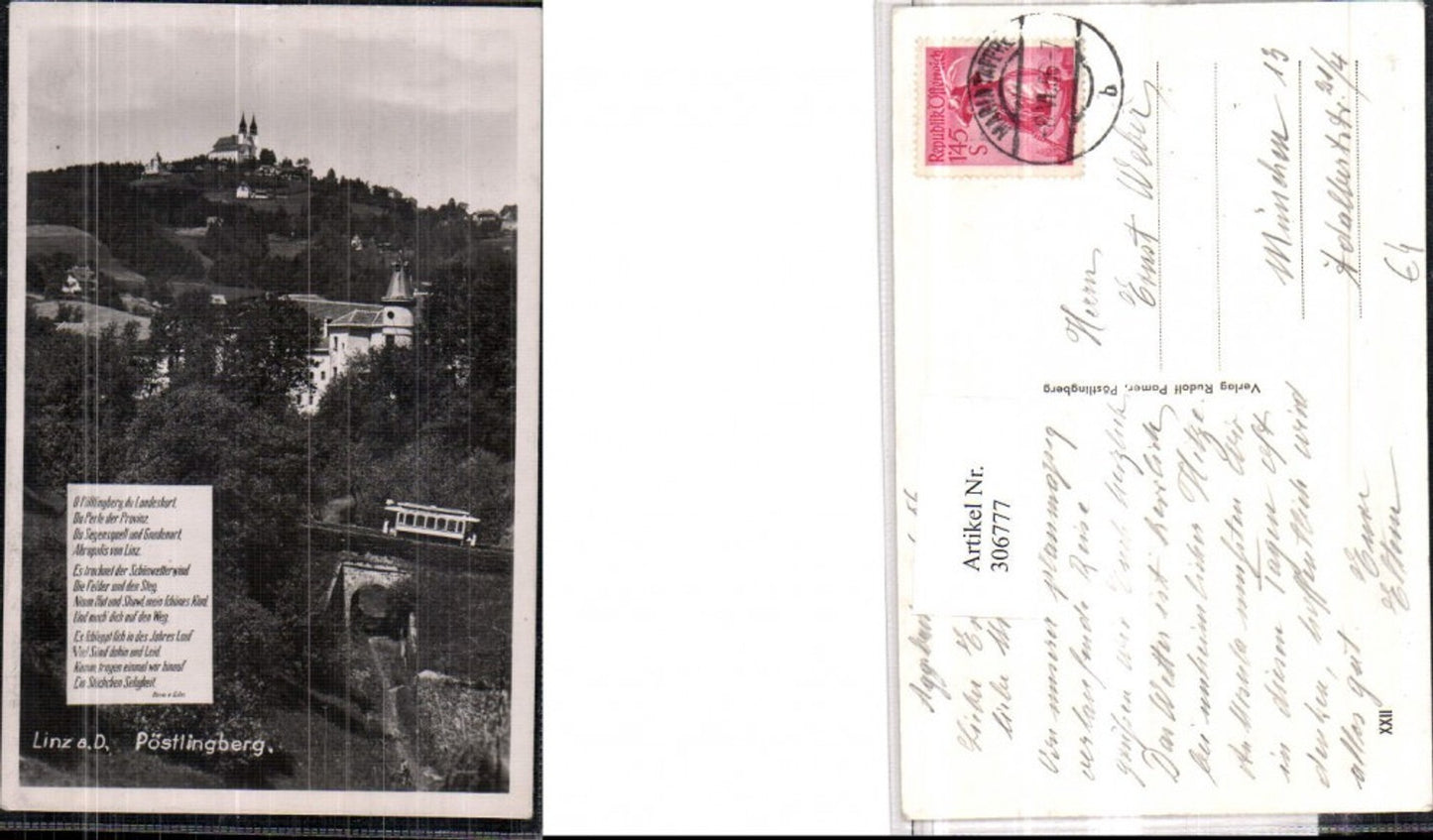 306777,Linz an d. Donau Pöstlingberg Kirche Bergbahn