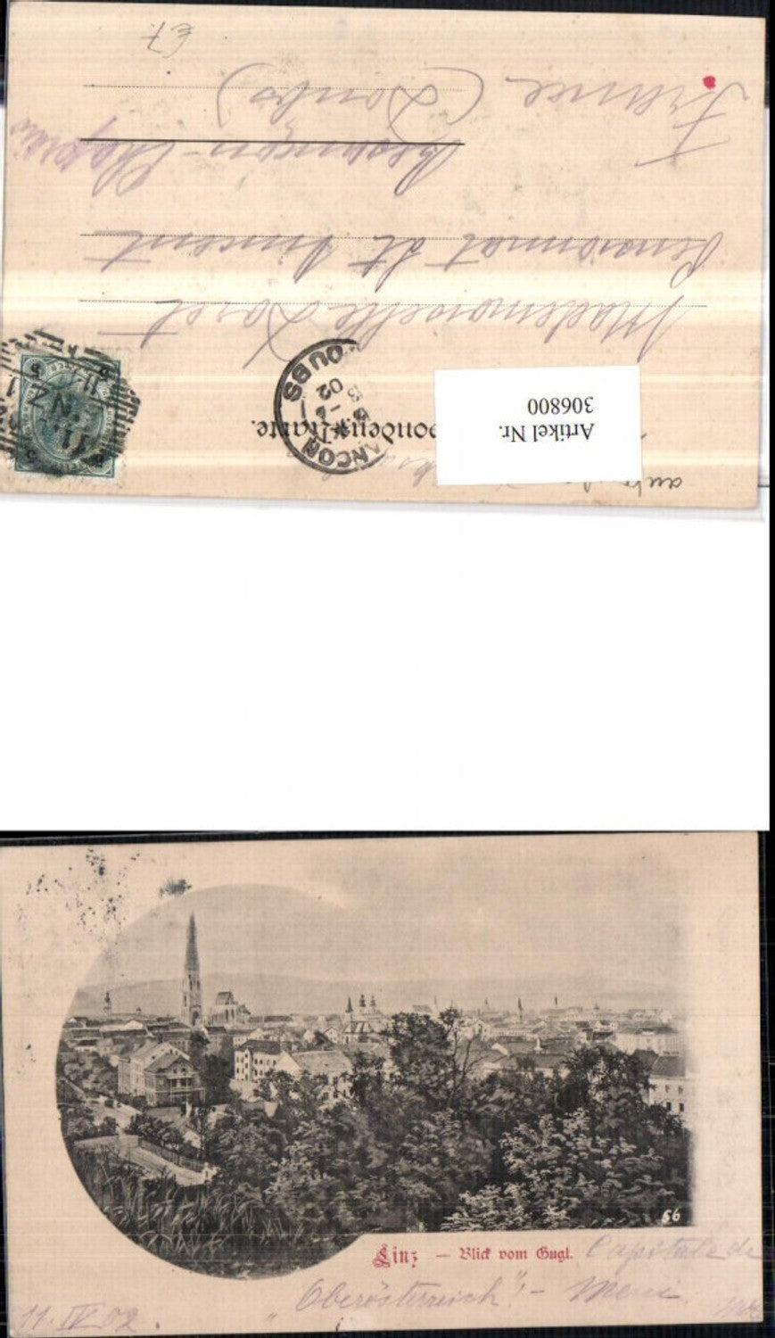 306800,Linz an d. Donau Totale Blick vom Gugl