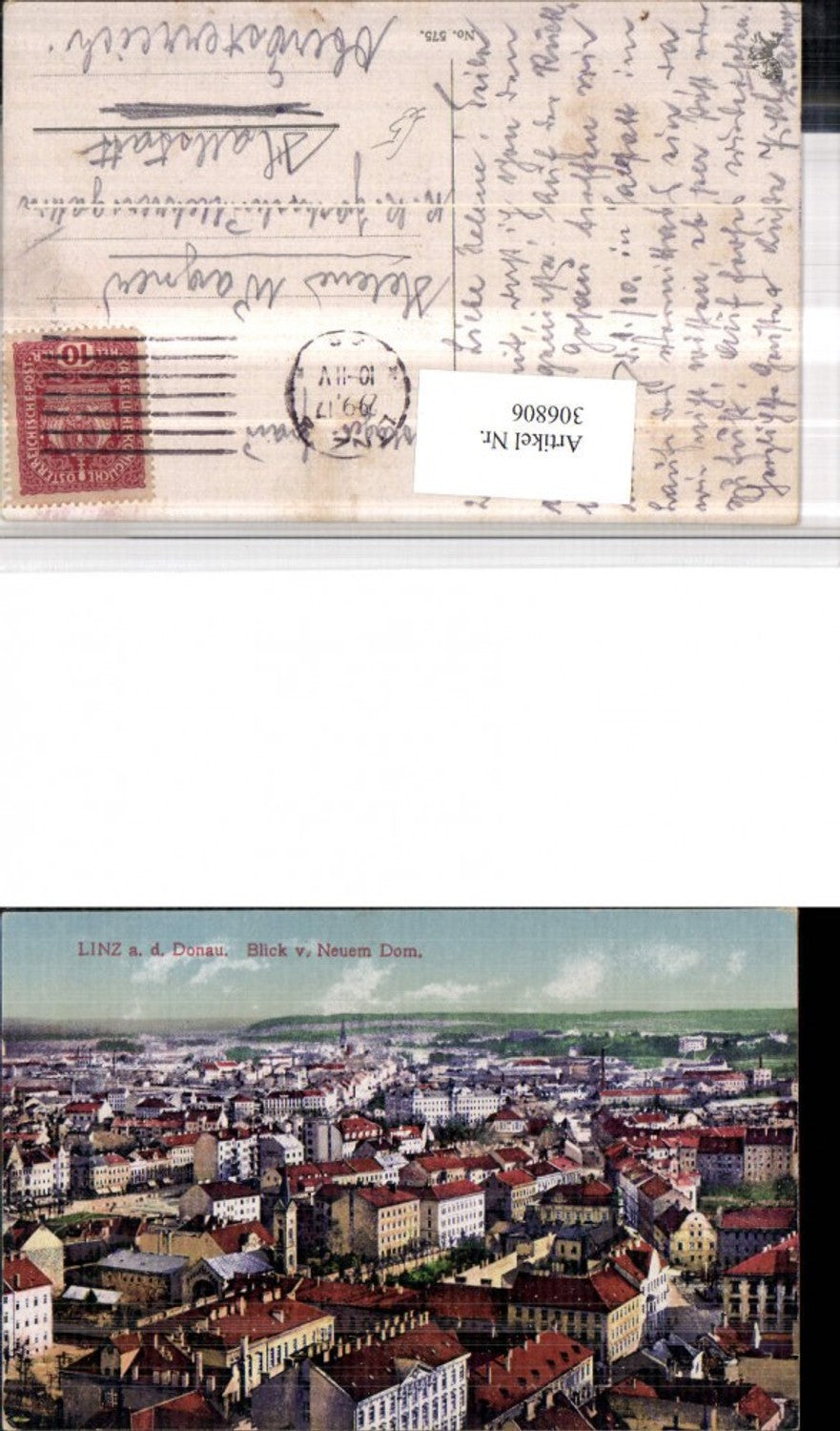 306806,Linz an d. Donau Totale Blick vom Dom