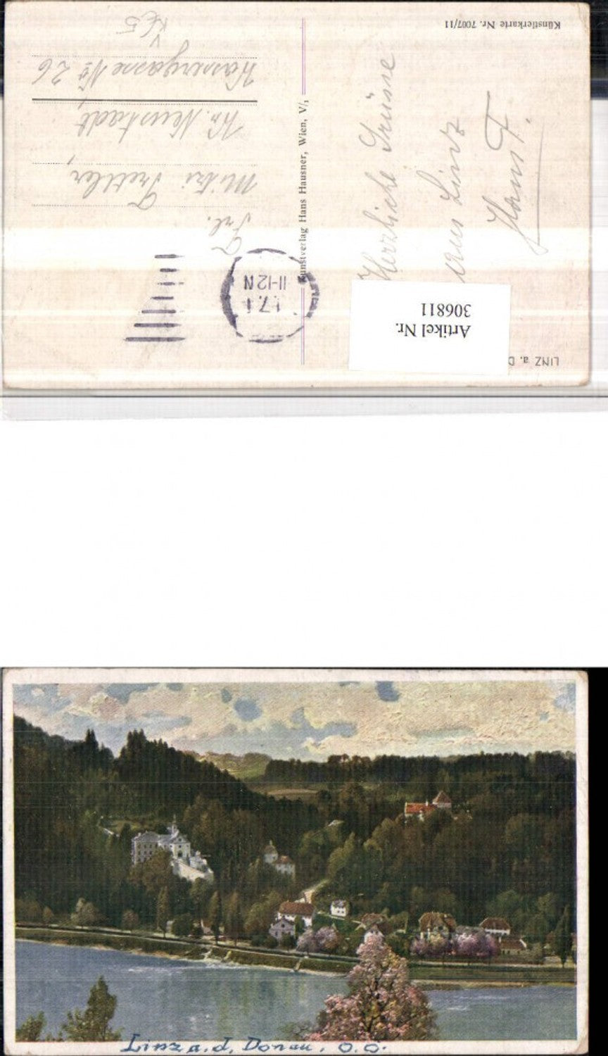 306811,Künstler AK Linz an d. Donau Kalvarienberg pub Hans Hausner 7007/11