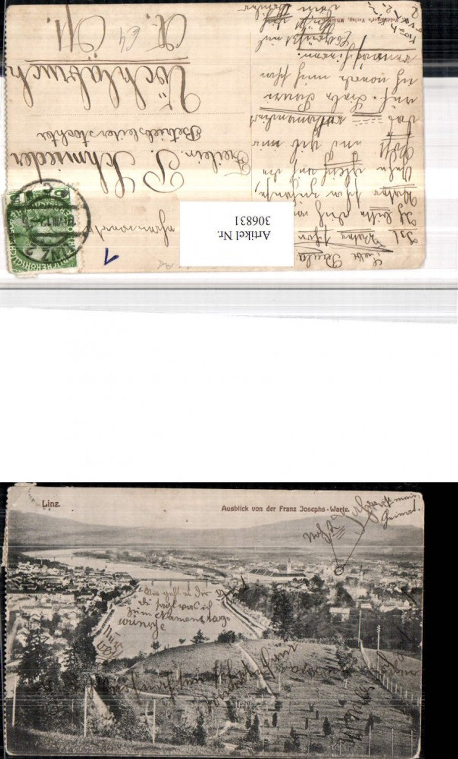 306831,Linz an d. Donau Totale von d. Franz Josephs-Warte